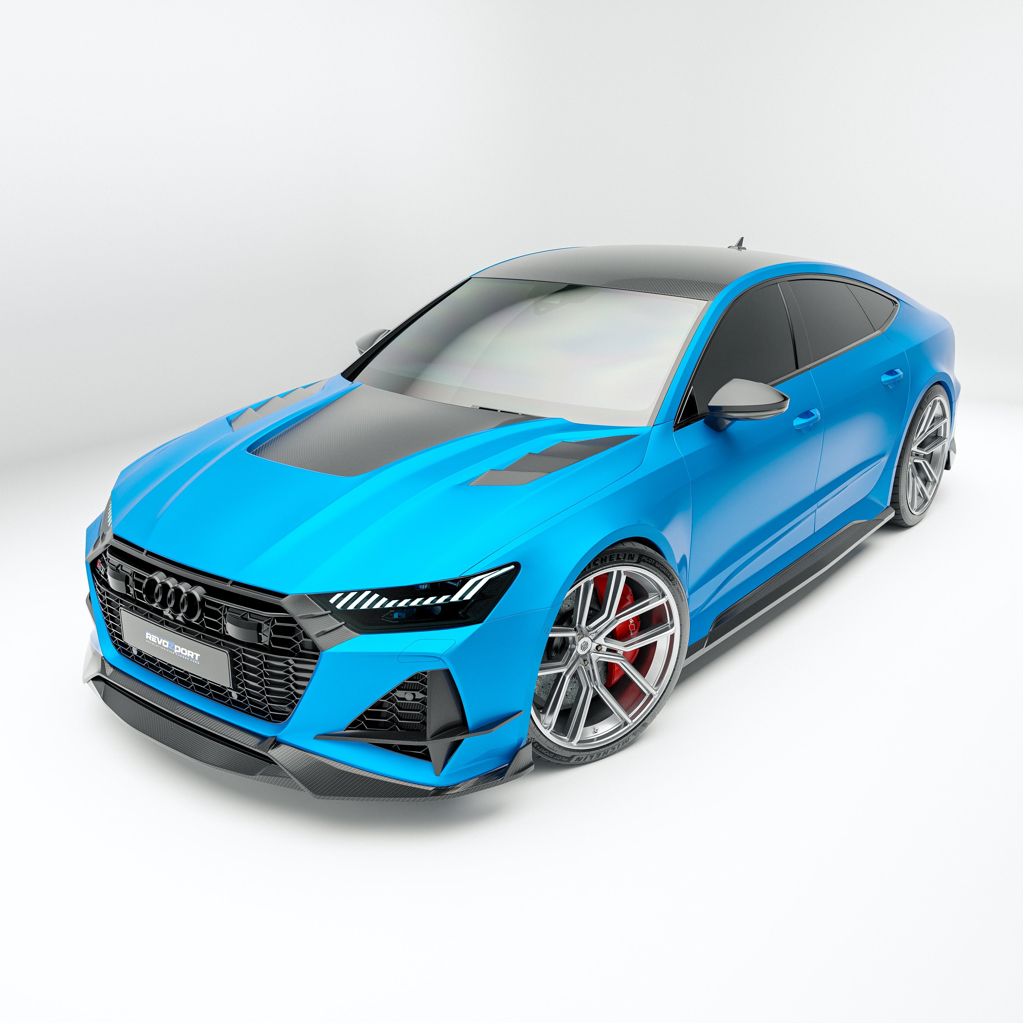 Carbon Fiber Front Lip Diffuser for Audi RS6 RS7 C8