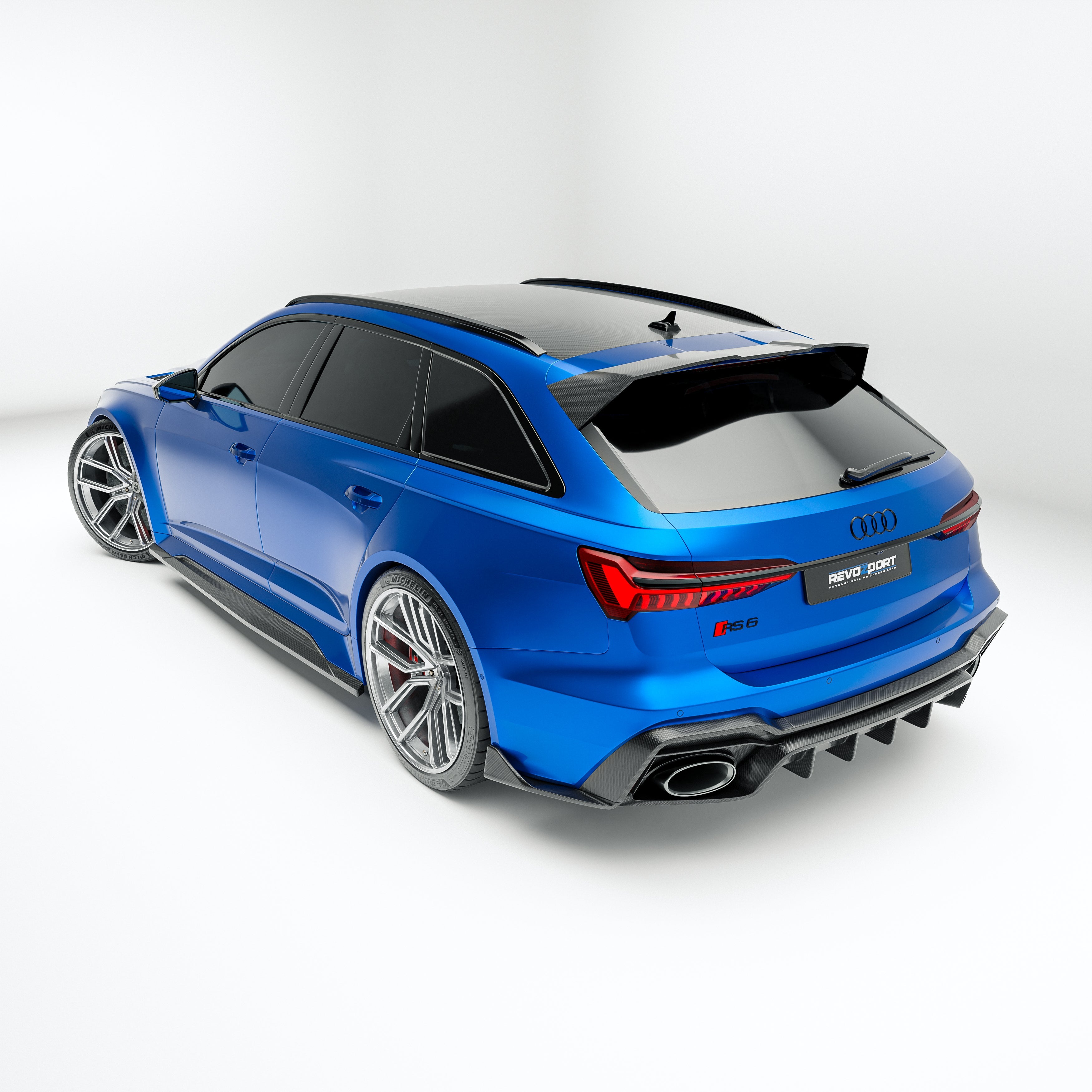 Carbon Fiber Rear Roof Spoiler for Audi RS6 C8