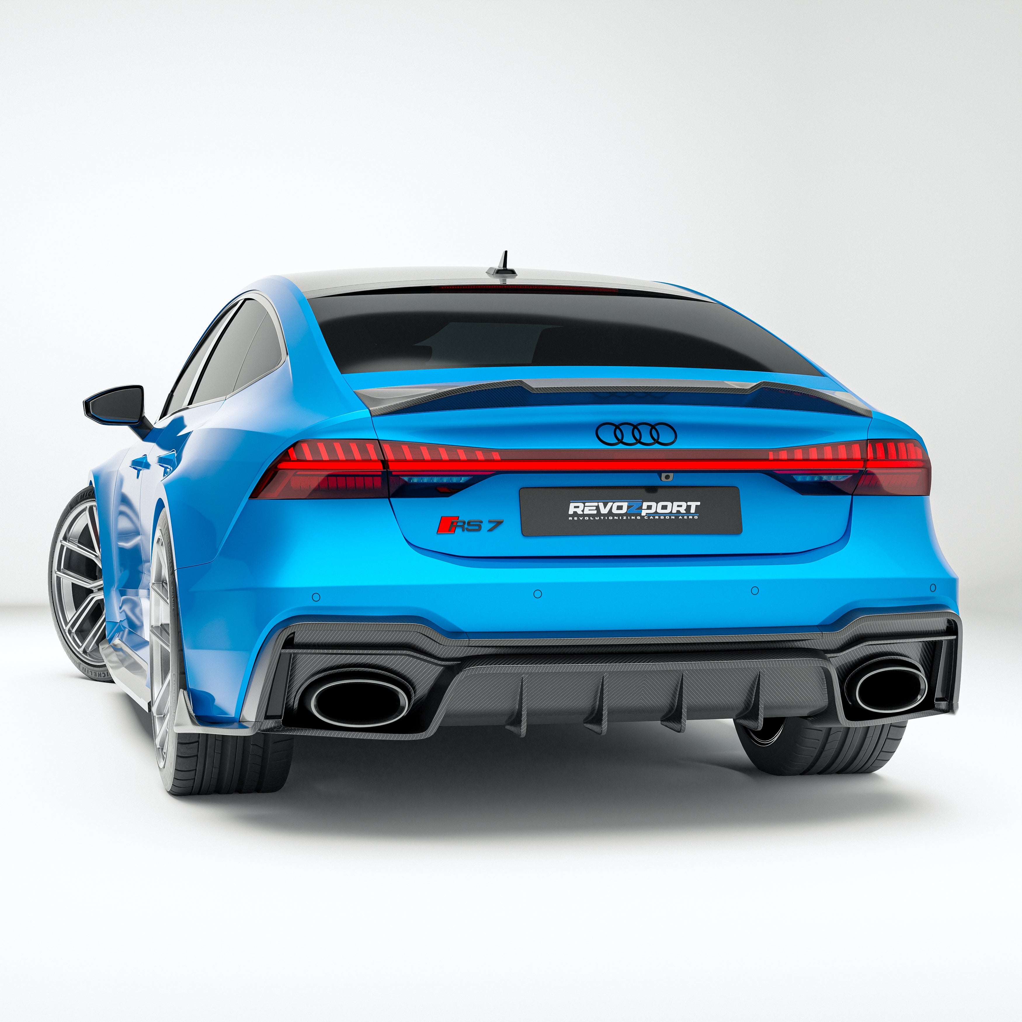 Carbon Fiber Rear Diffuser for Audi RS6 C8