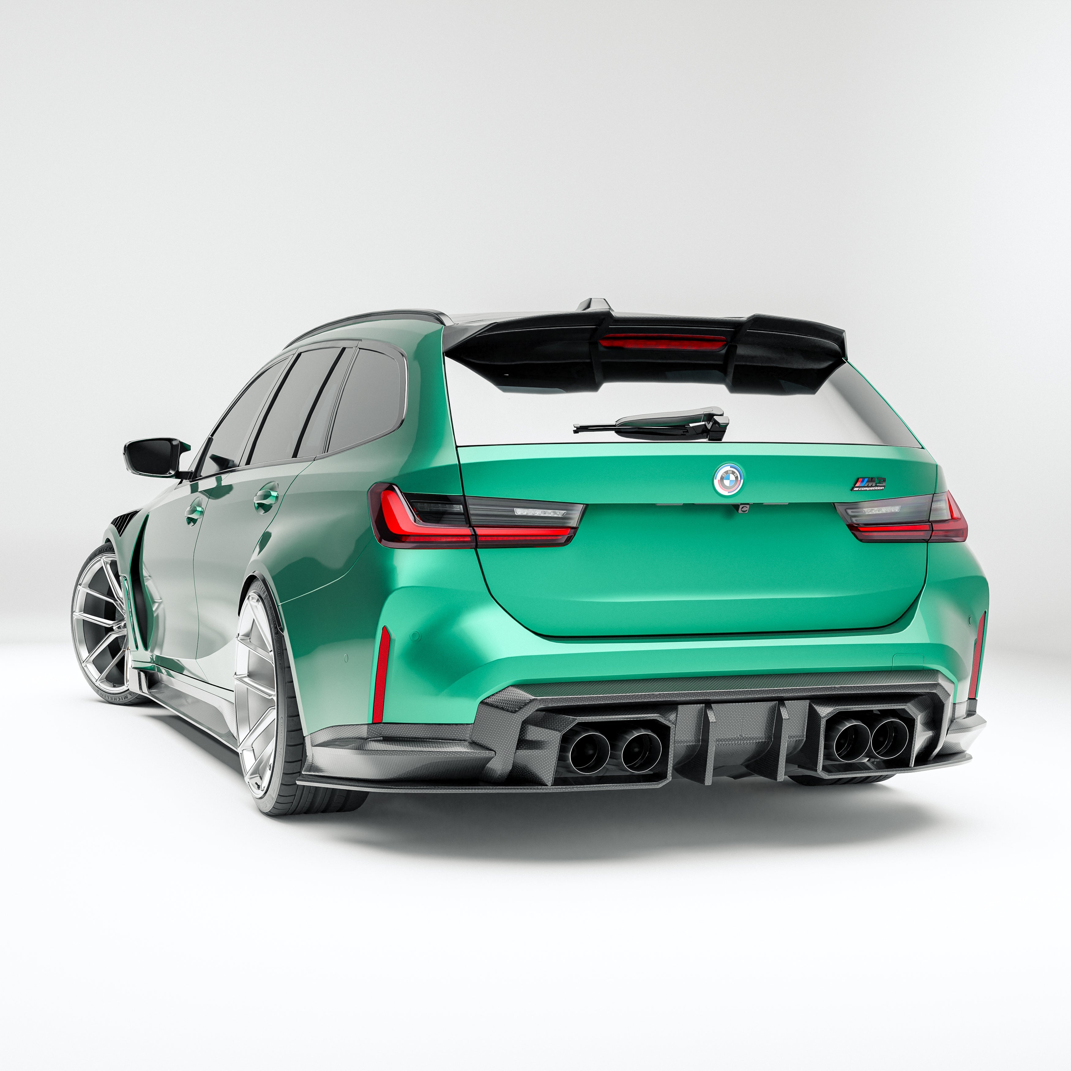6 Pieces Carbon Fiber Rear Diffuser for BMW G80 G81 M3