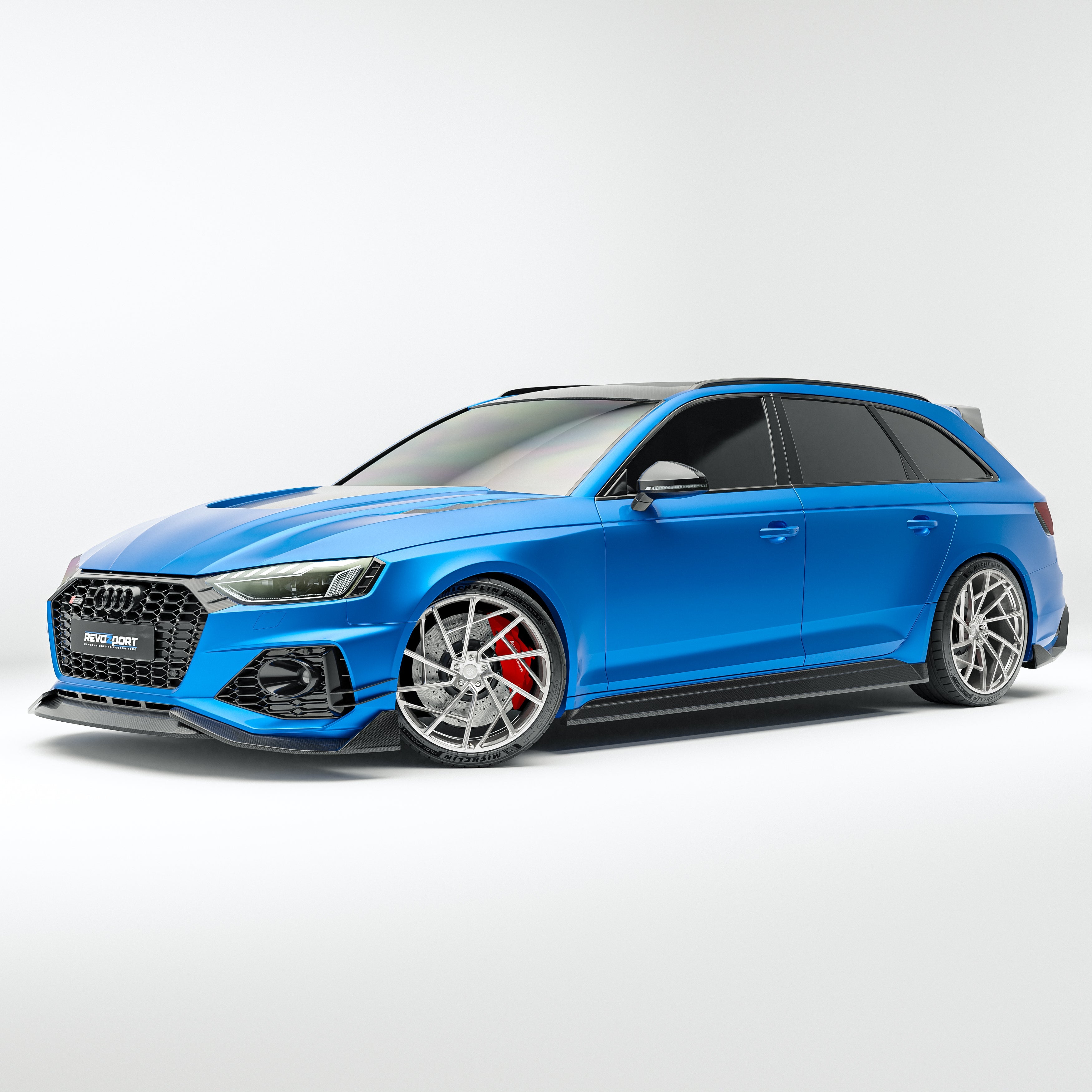 Carbon Fiber Front Lip Diffuser for Audi RS4 B9.5 Avant