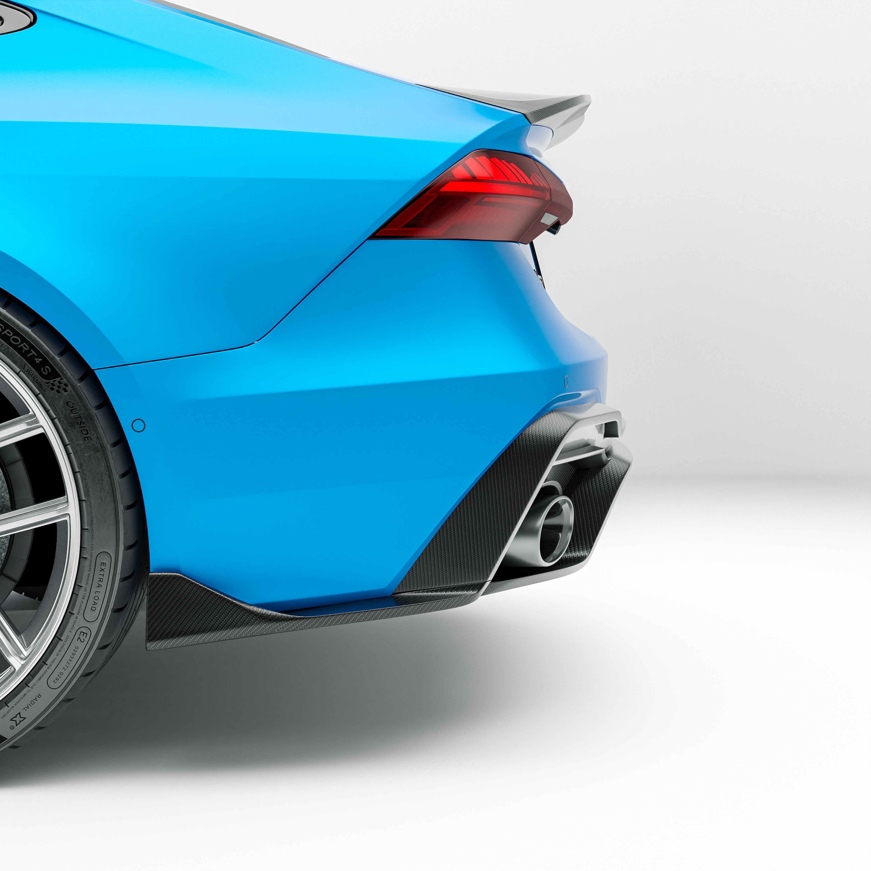 Carbon Fiber Rear Diffuser for Audi RS6 C8
