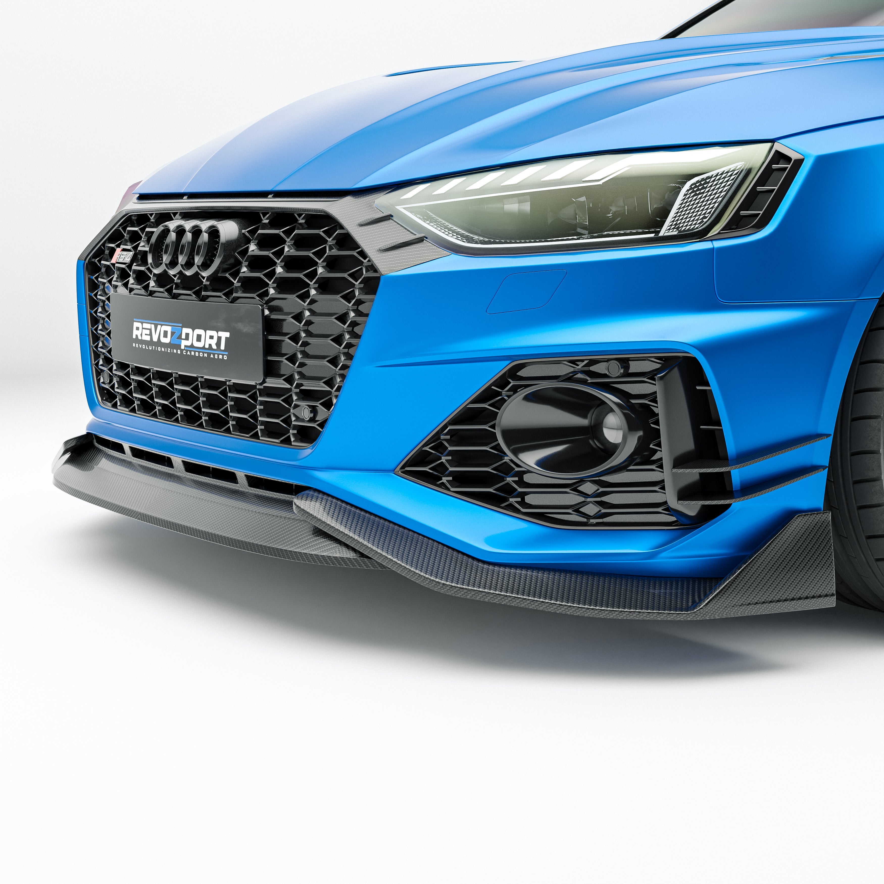 Carbon Fiber Front Lip Diffuser for Audi RS4 B9.5 Avant