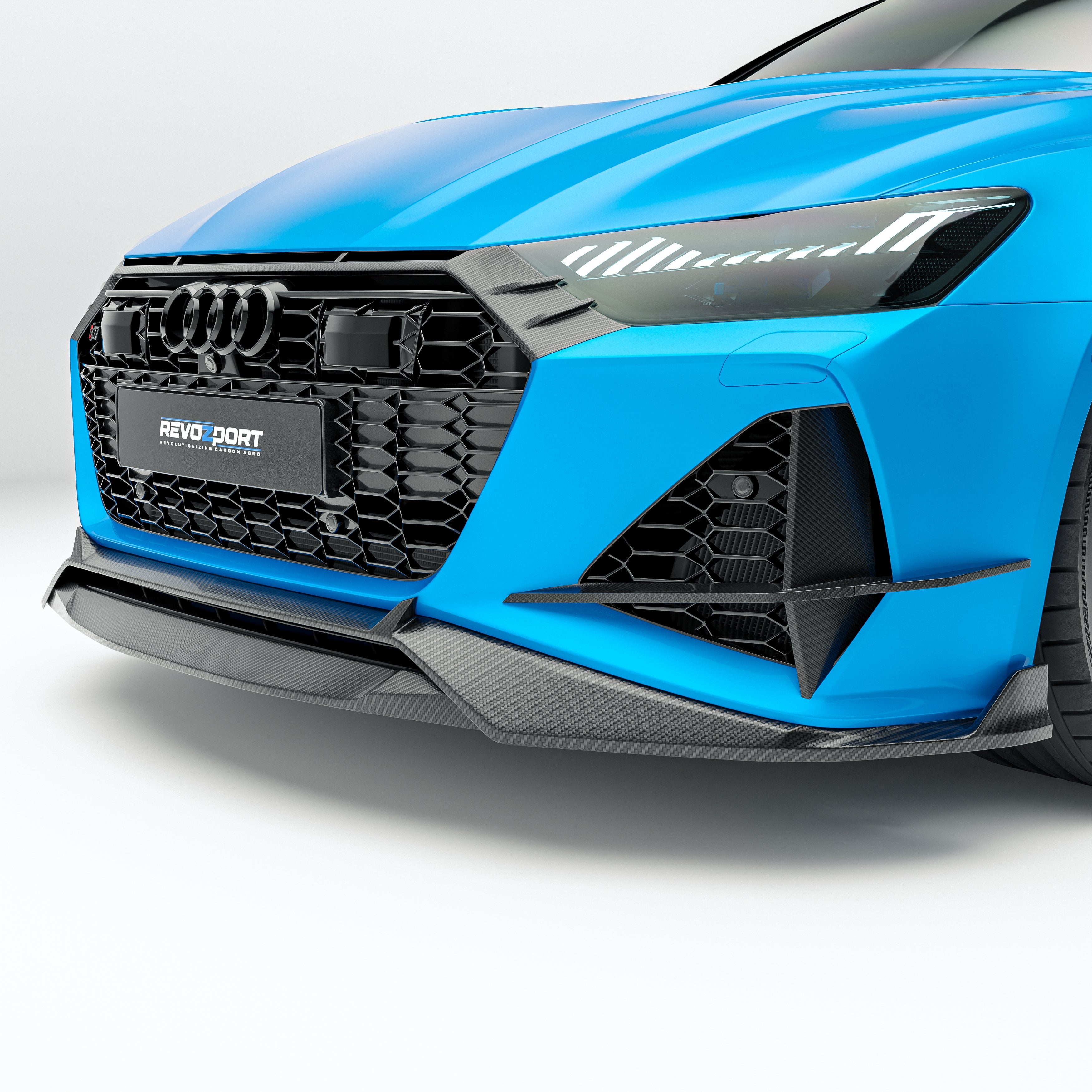 Carbon Fiber Front Grill Trim for Audi RS6 RS7 C8