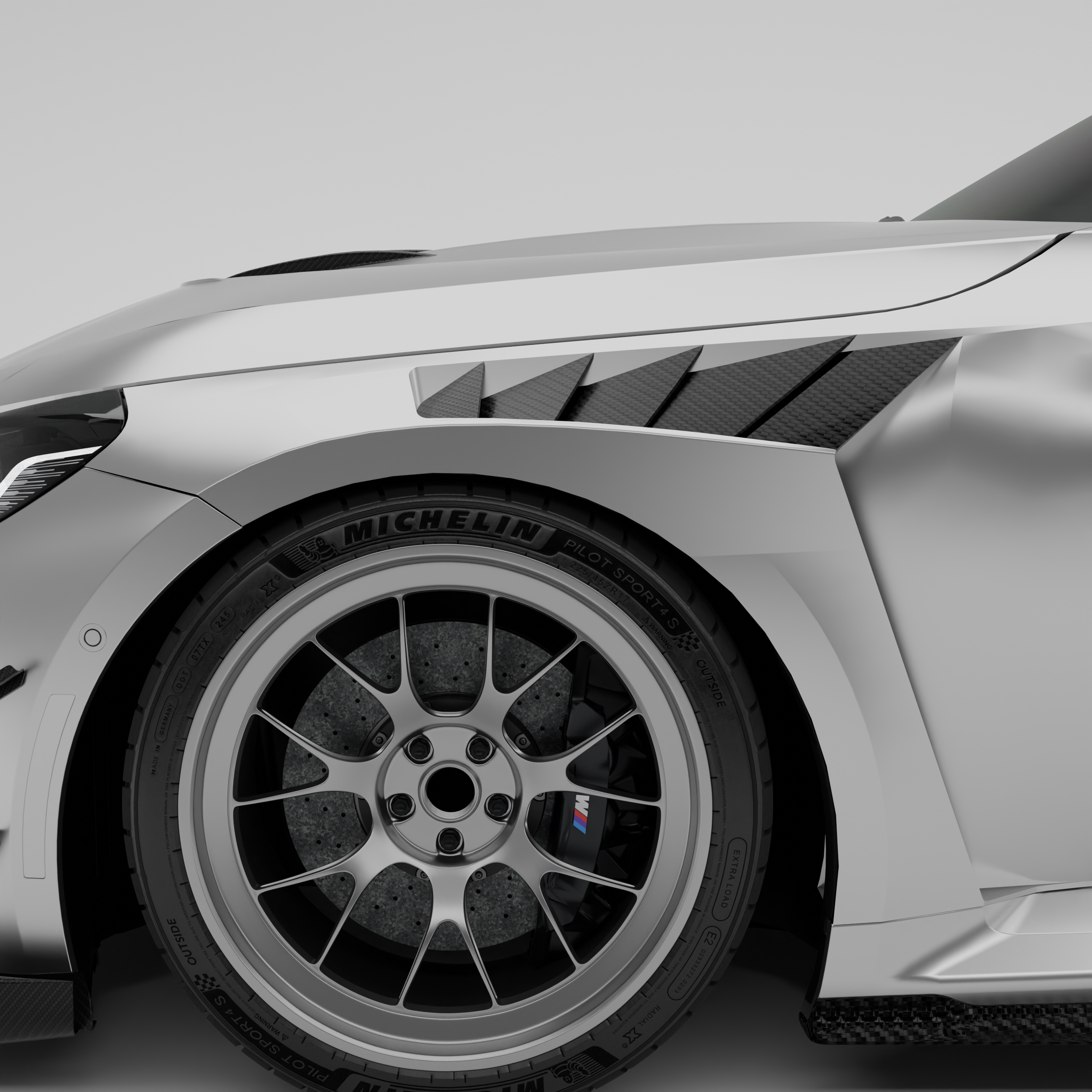 Carbon Fiber Side Fenders for BMW G87 M2