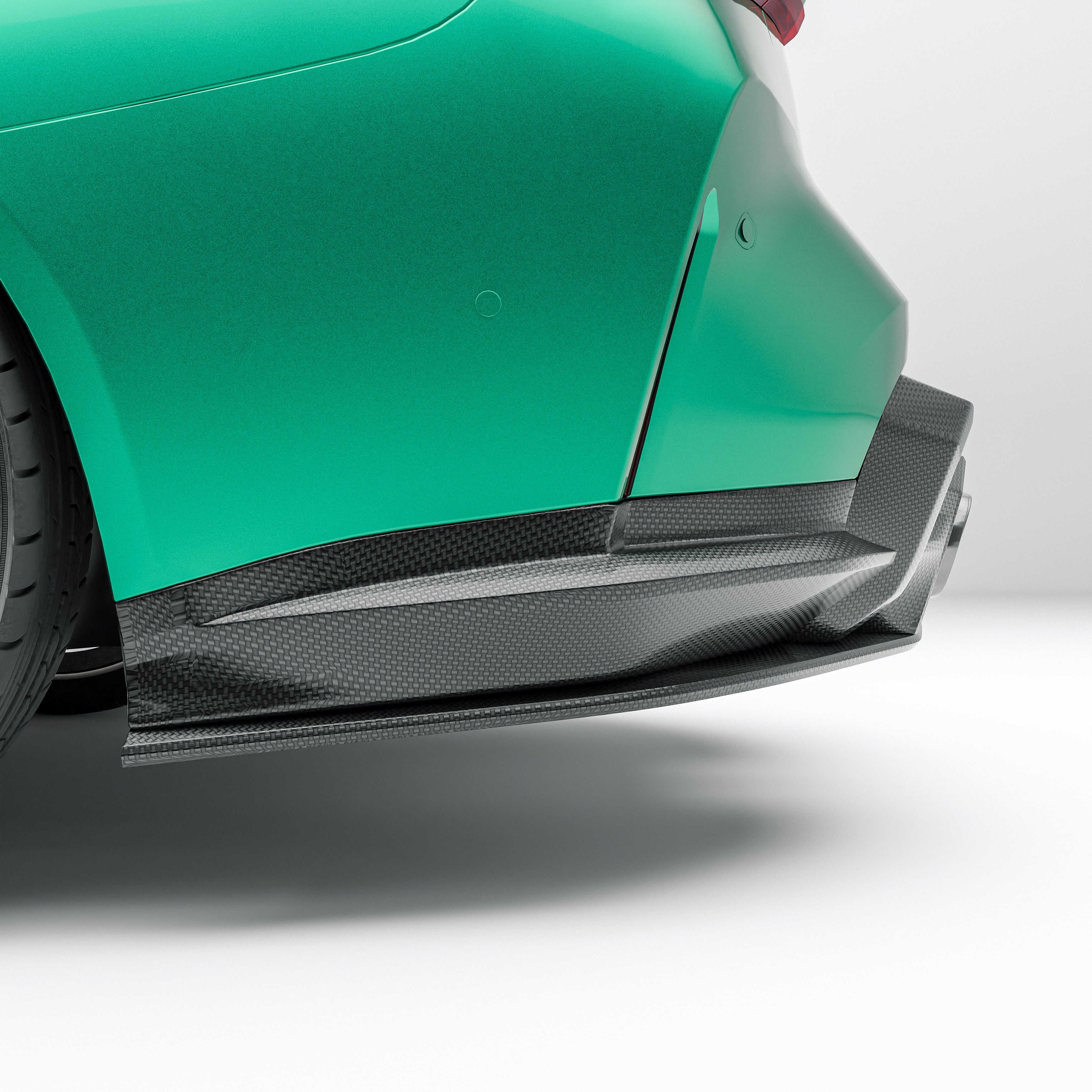 6 Pieces Carbon Fiber Rear Diffuser for BMW G80 G81 M3