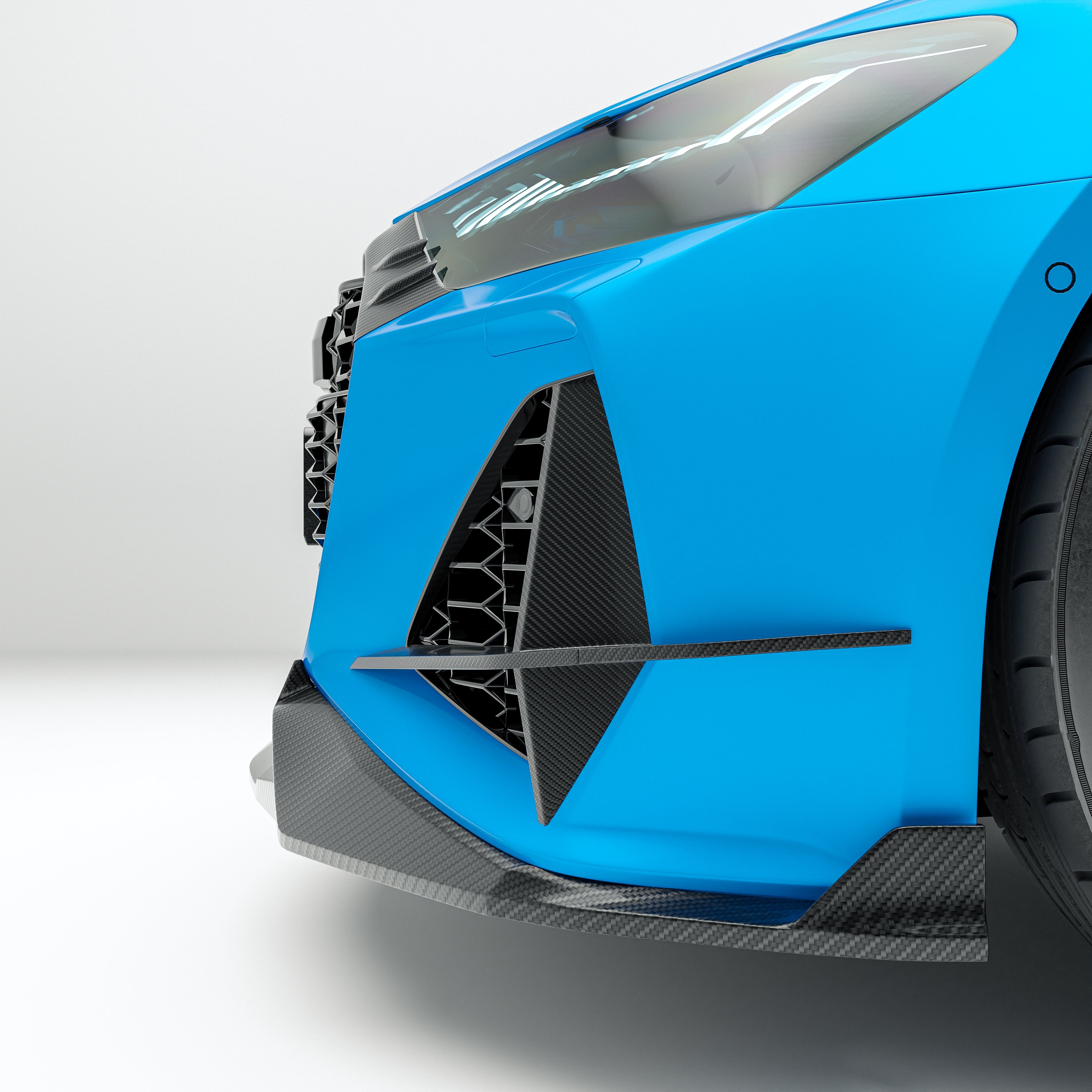Carbon Fiber Front Bumper Canards for Audi RS6 RS7 C8