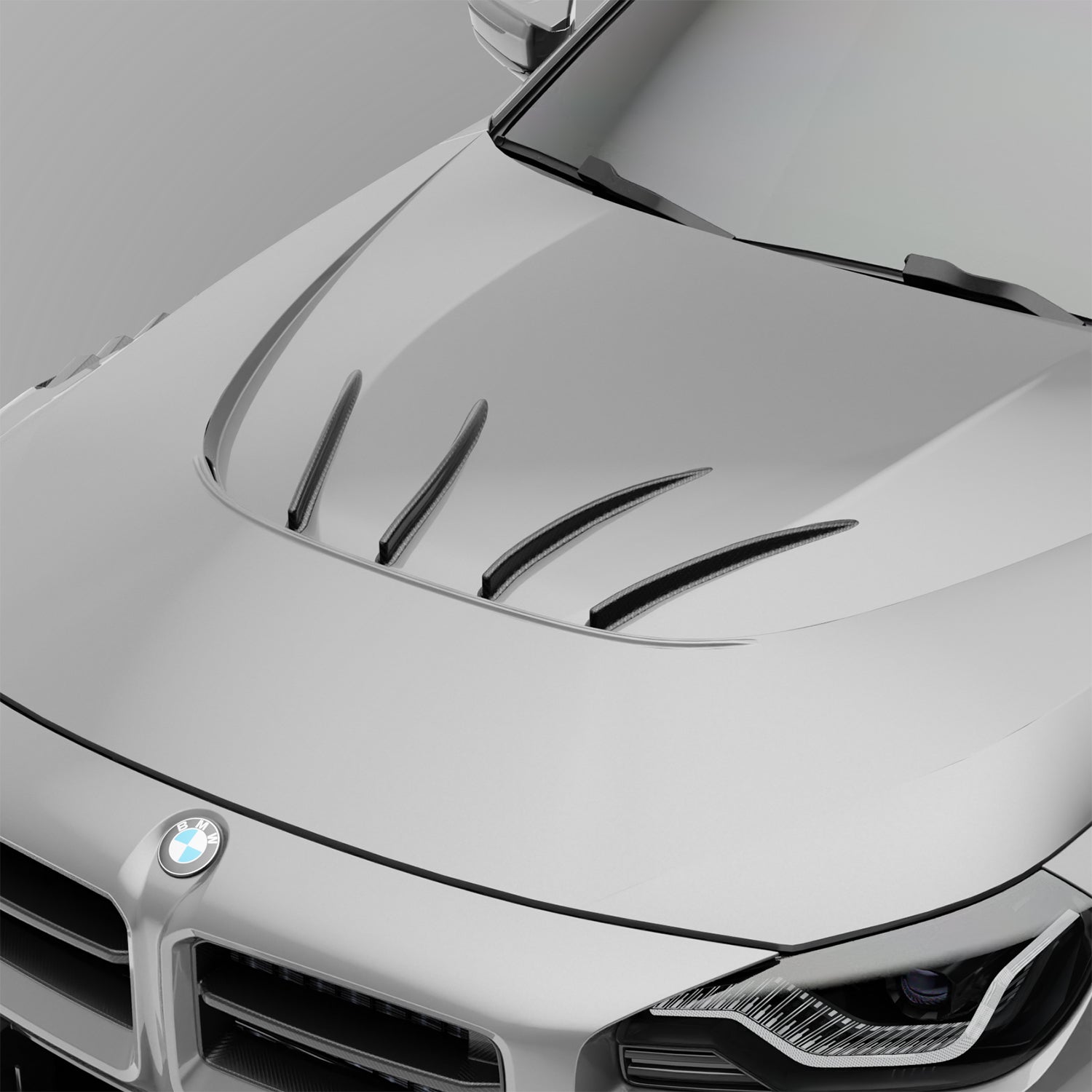 Carbon Fiber Hood Fins for BMW G87 M2