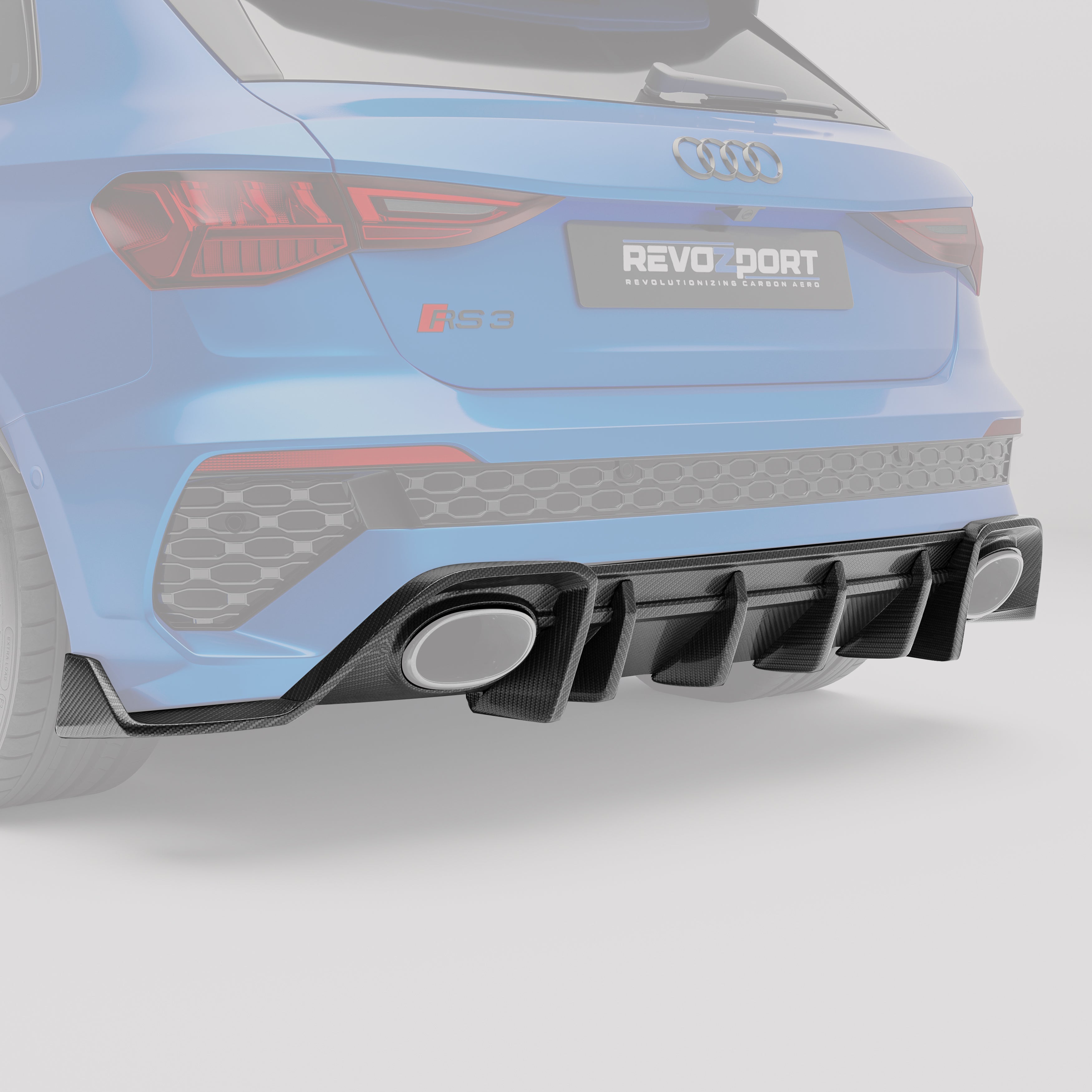 Carbon Fiber Rear Diffuser for Audi RS3 8Y Sportback 2021-2023