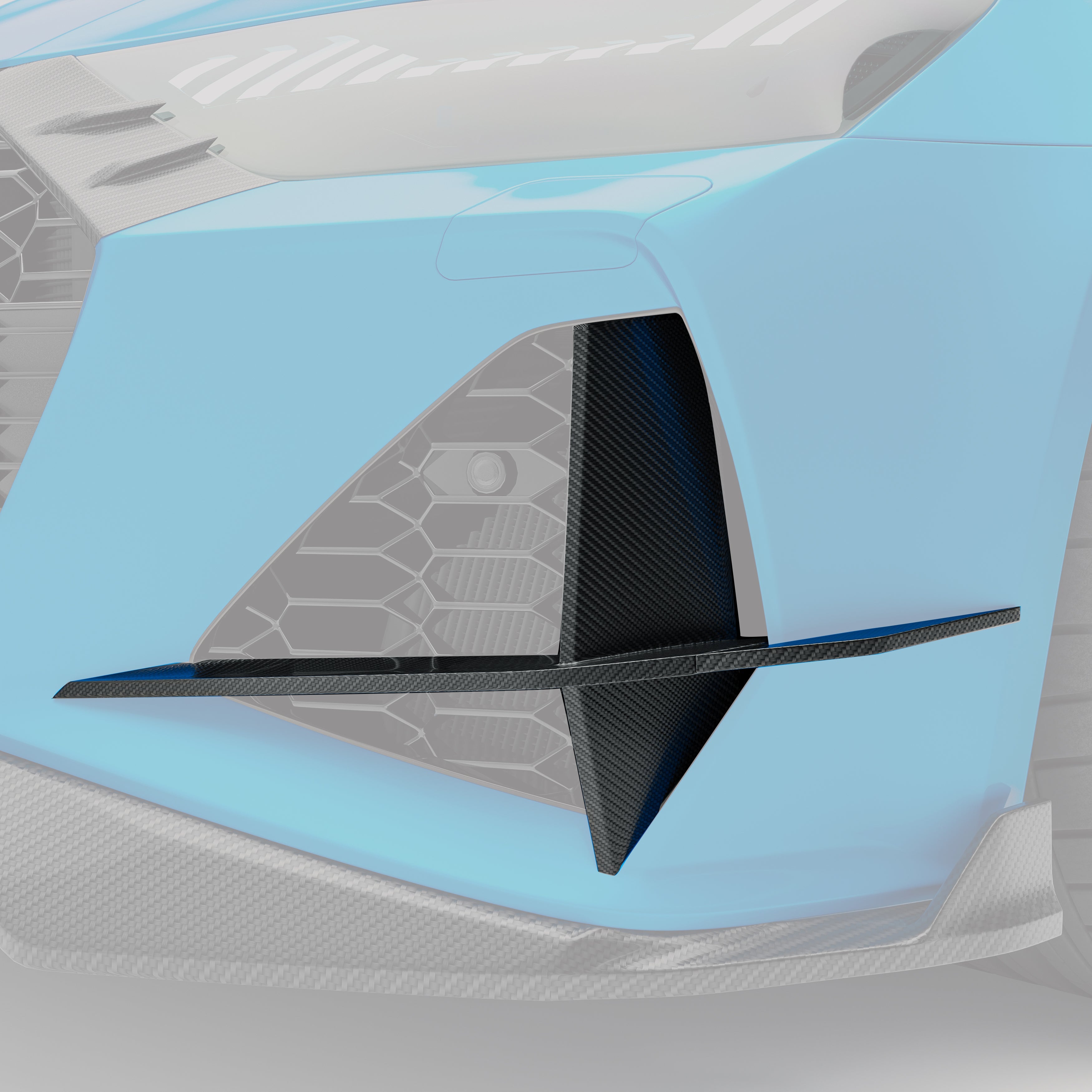 Carbon Fiber Front Bumper Canards for Audi RS6 RS7 C8