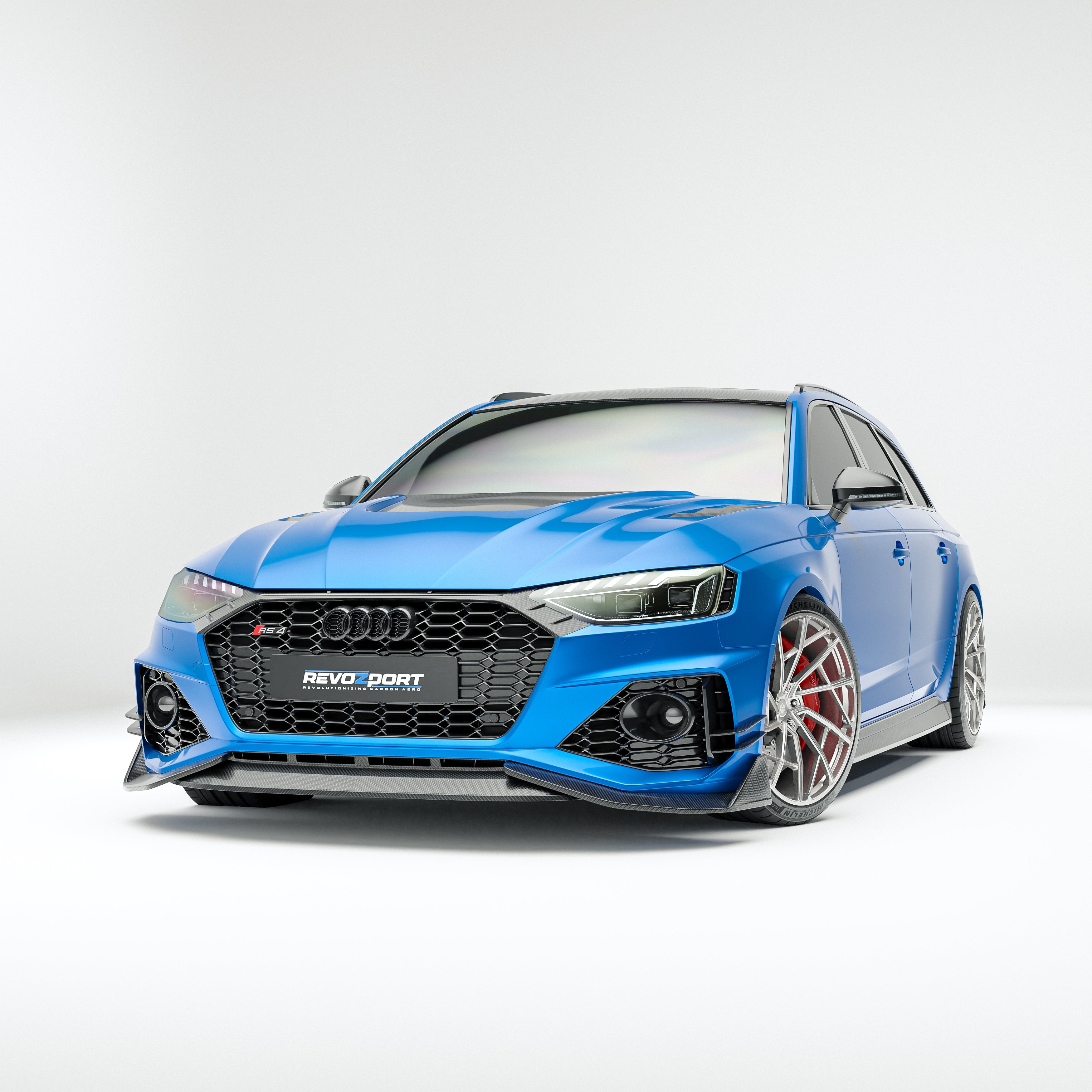Carbon Fiber Front Lip Diffuser for Audi RS4 B9.5 Avant