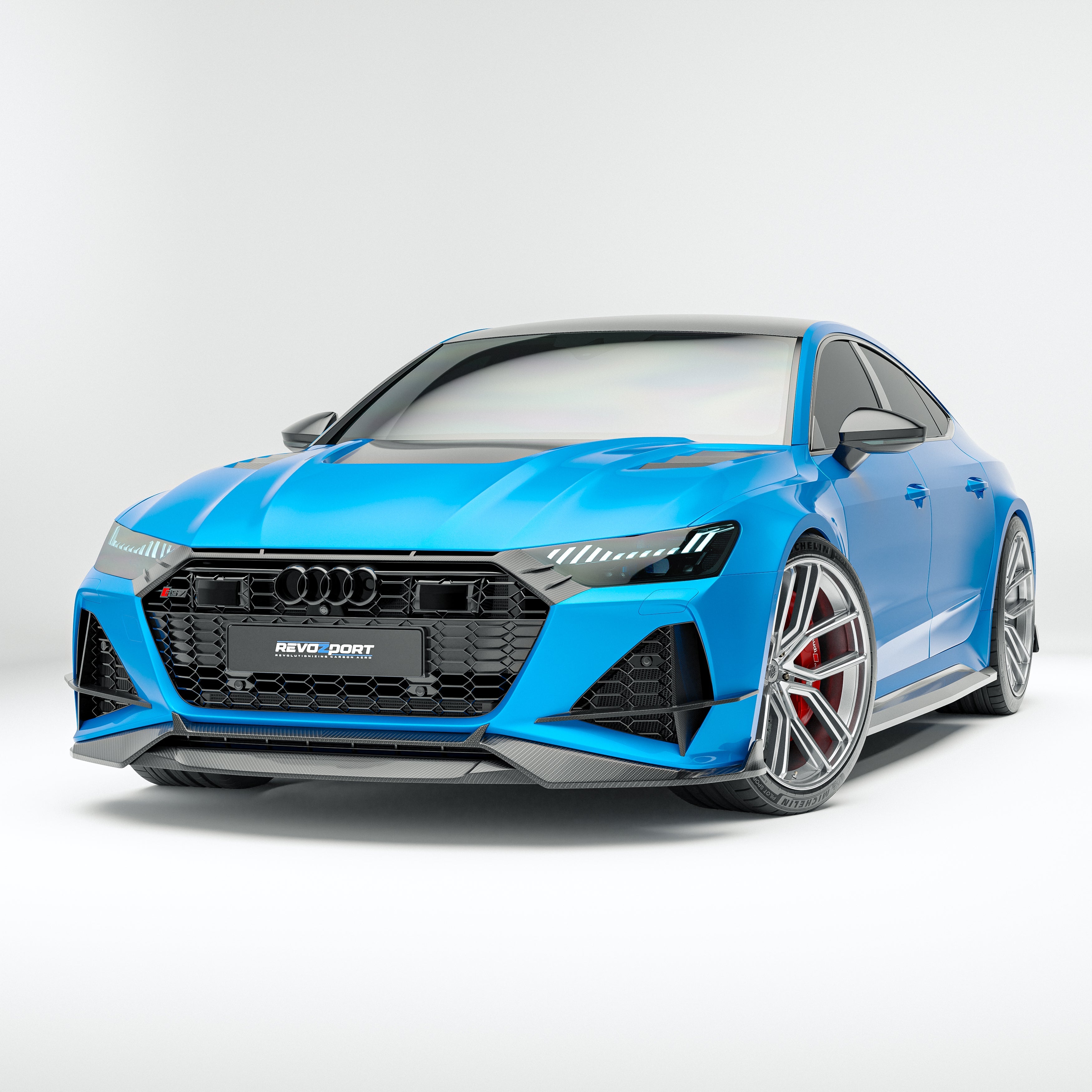 Carbon Fiber Front Lip Diffuser for Audi RS6 RS7 C8
