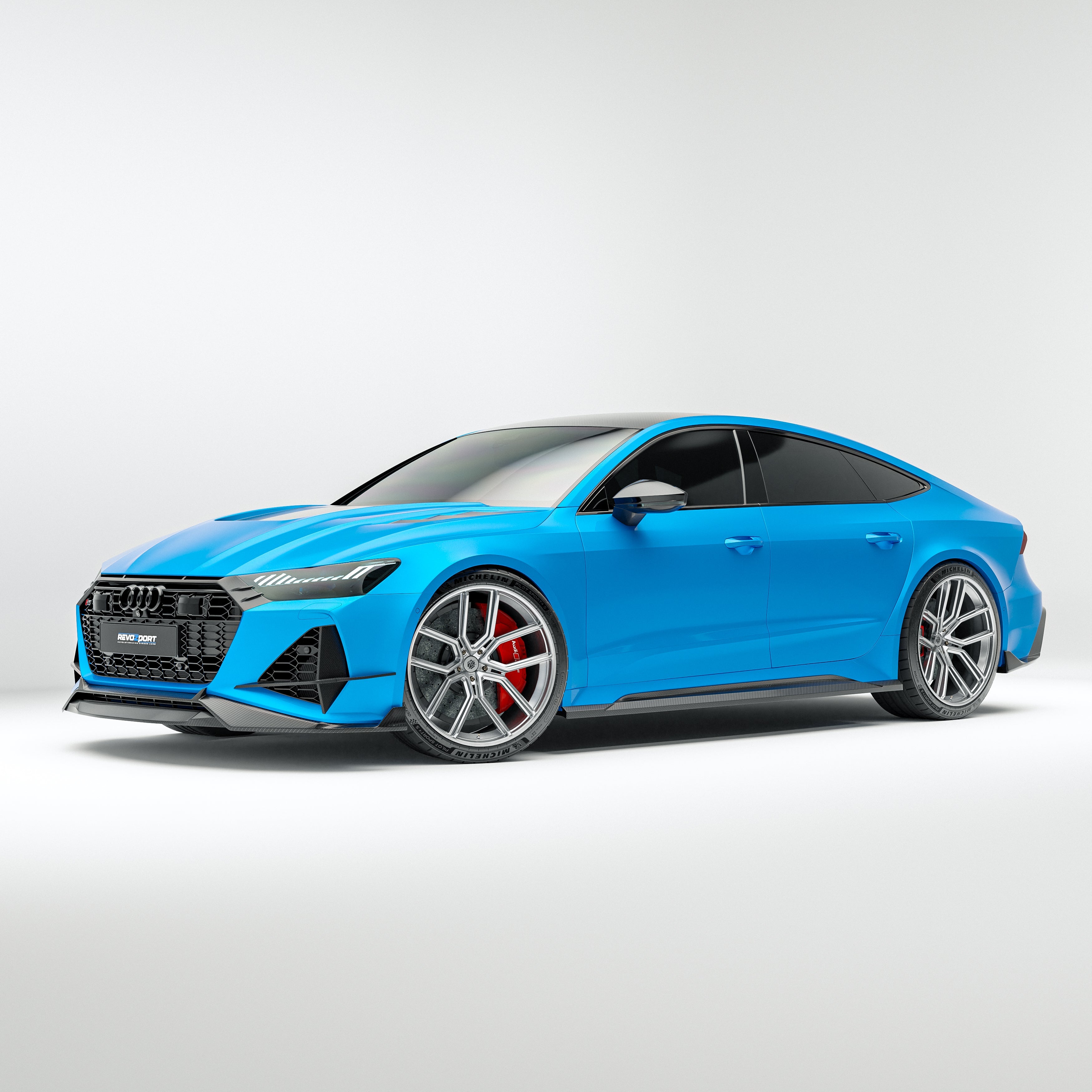 Carbon Fiber Front Lip Diffuser for Audi RS6 RS7 C8