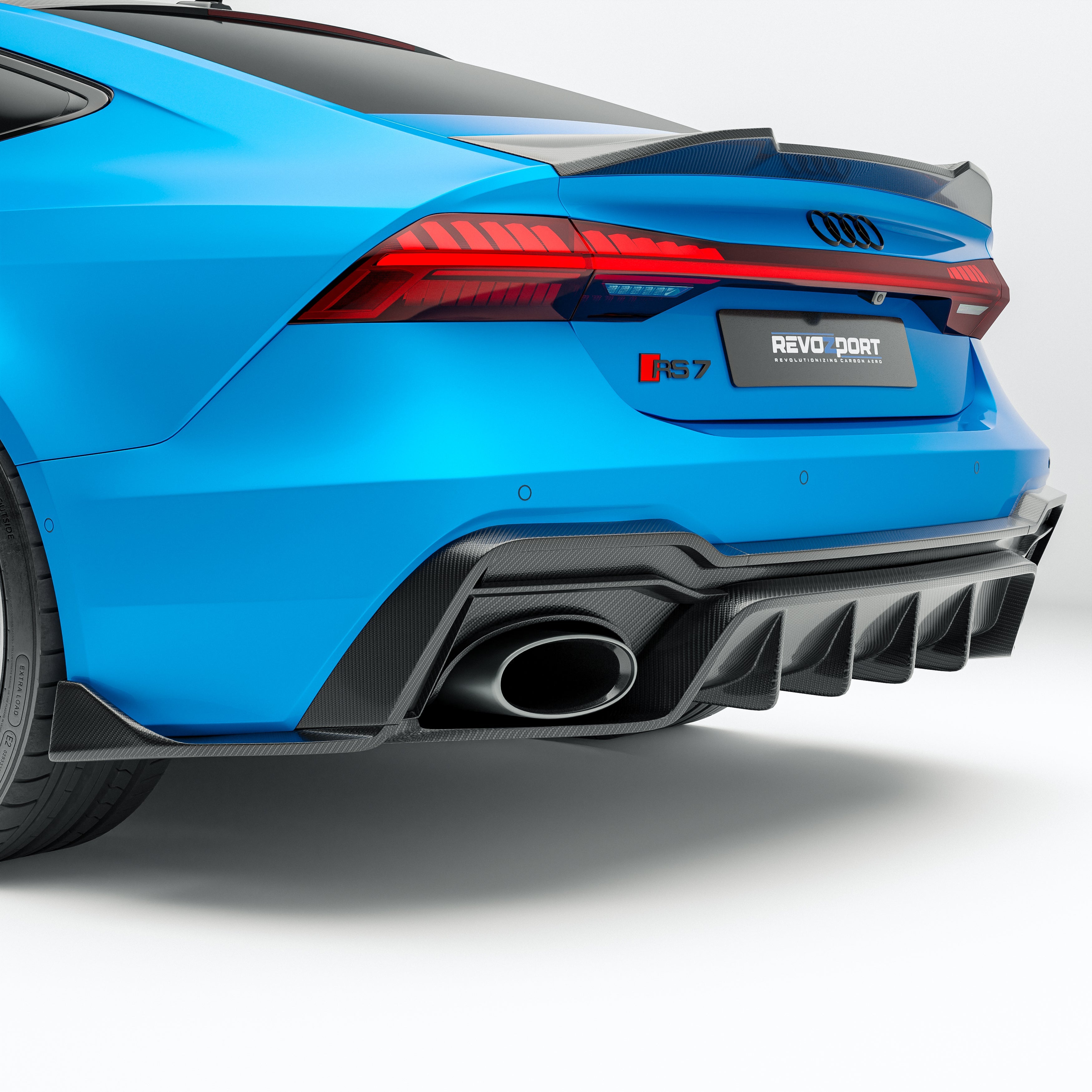 Carbon Fiber Rear Diffuser for Audi RS6 C8