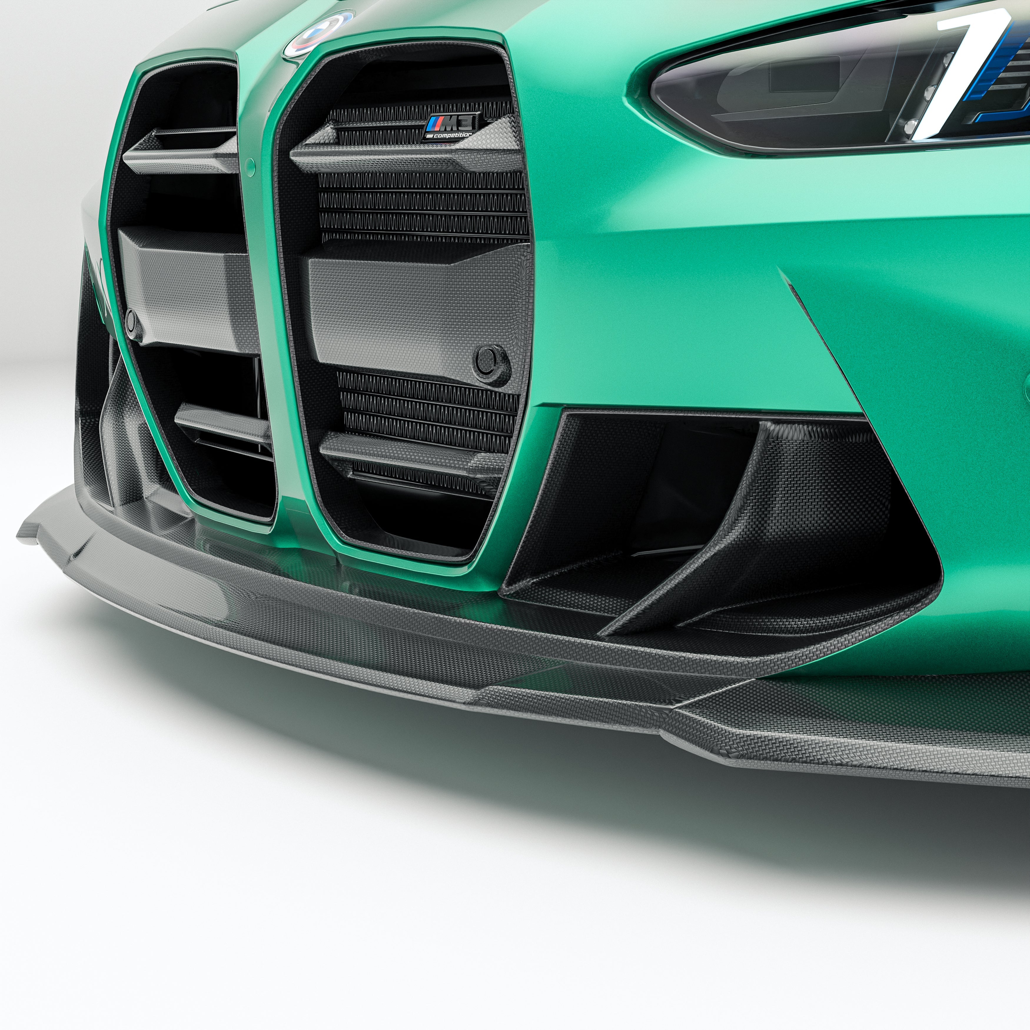Carbon Fiber Front Bumper Vents for BMW G80 G81 M3 G82 G83 M4