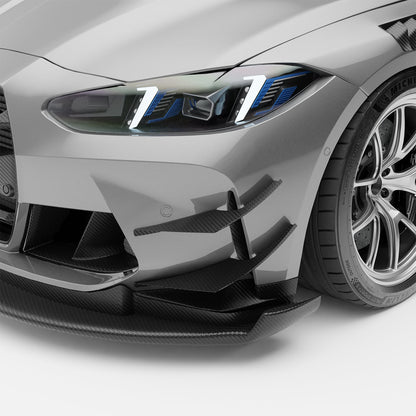 Carbon Fiber Front Bumper Canards for BMW G80 G81 M3 G82 G83 M4