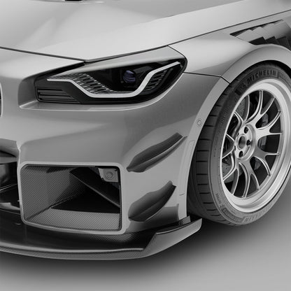Carbon Fiber Front Bumper Canards for BMW G87 M2