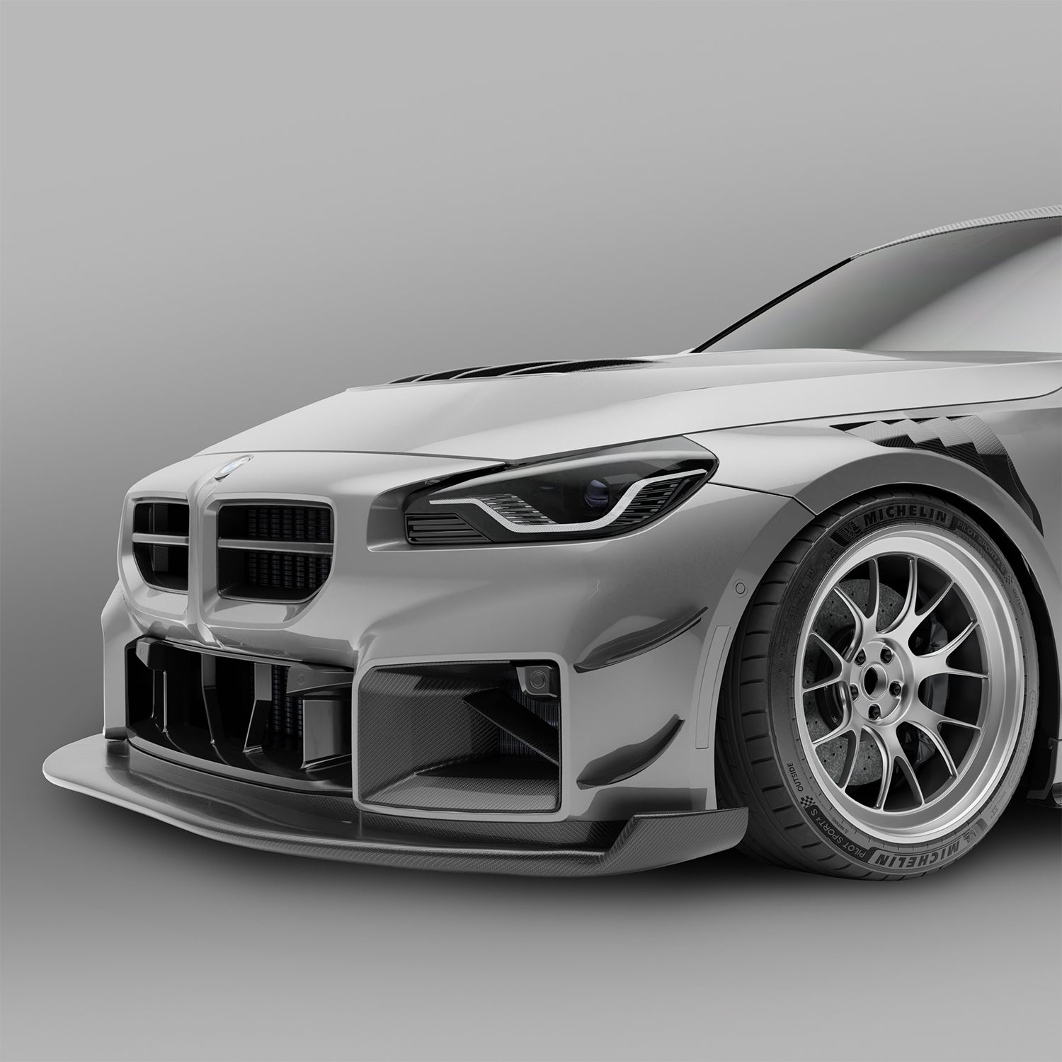 Carbon Fiber Front Bumper Canards for BMW G87 M2