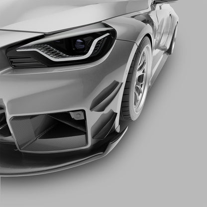 Carbon Fiber Front Bumper Canards for BMW G87 M2