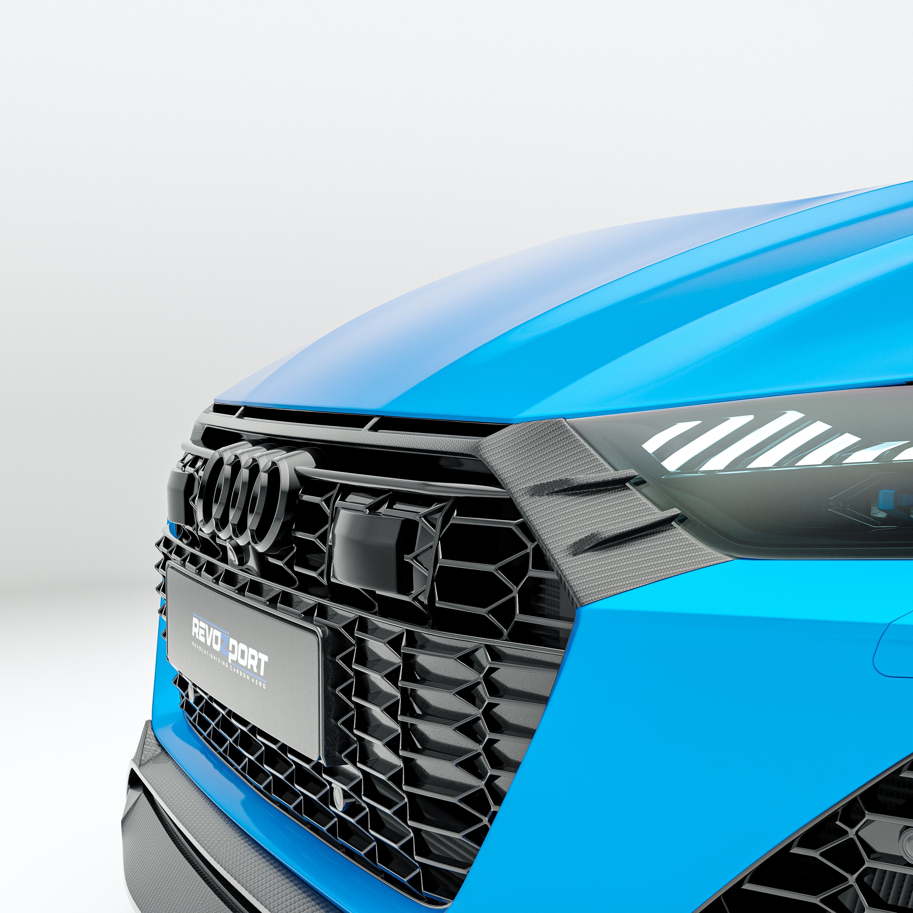 Carbon Fiber Front Grill Trim for Audi RS6 RS7 C8