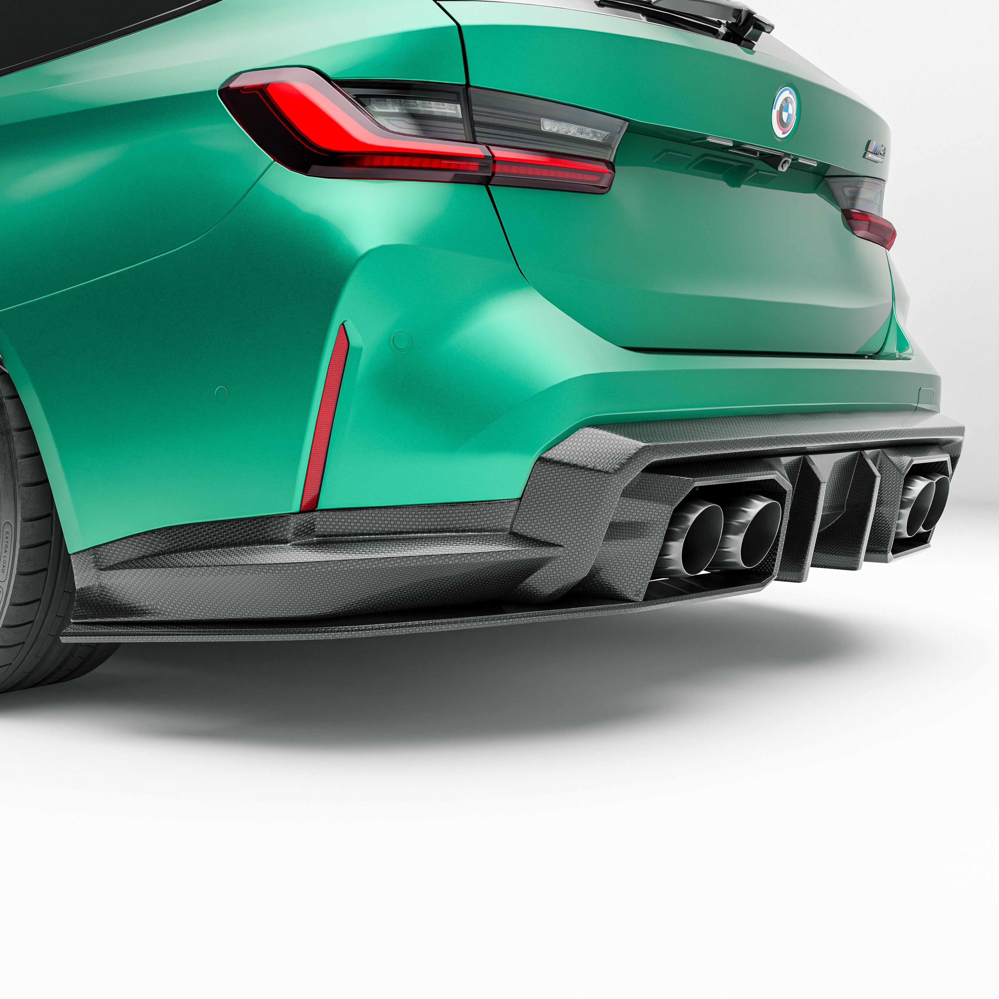 6 Pieces Carbon Fiber Rear Diffuser for BMW G80 G81 M3