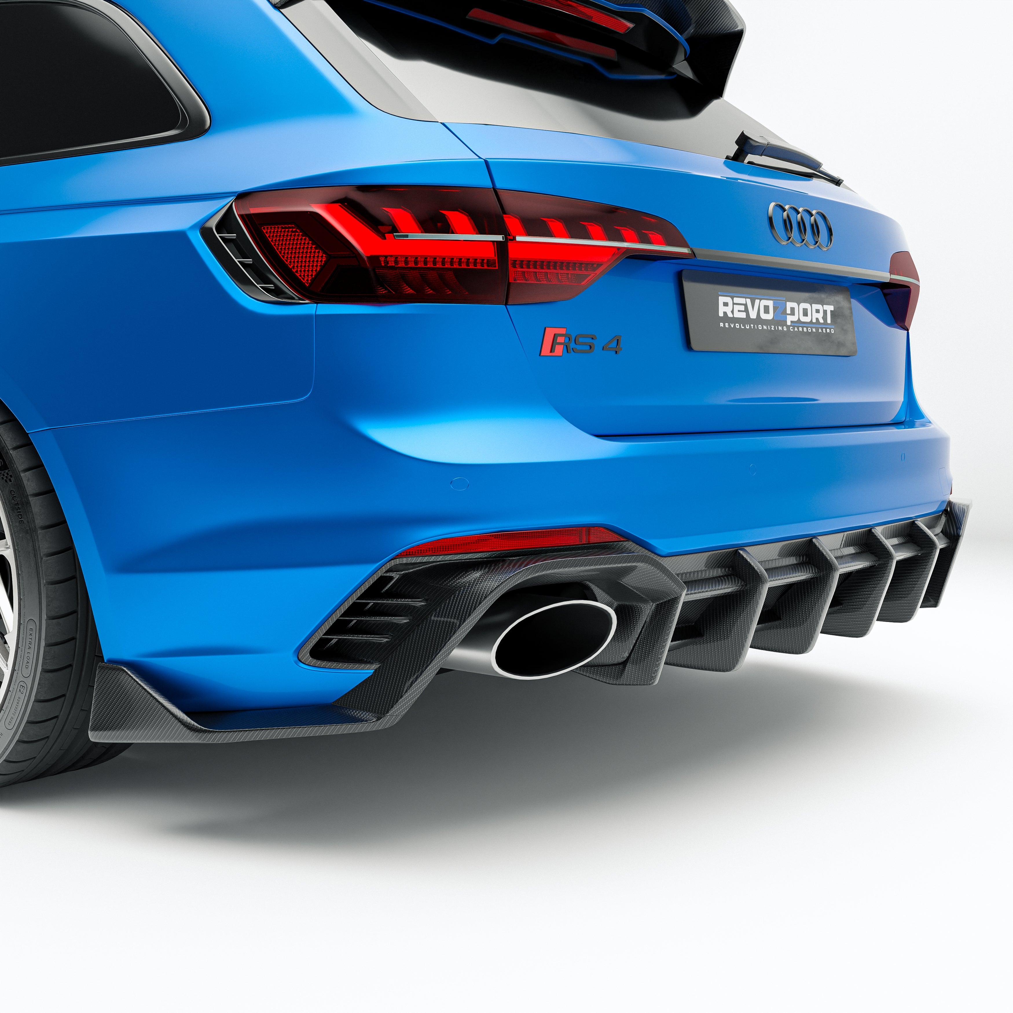Carbon Fiber Rear Diffuser for Audi RS4 B9.5 Avant