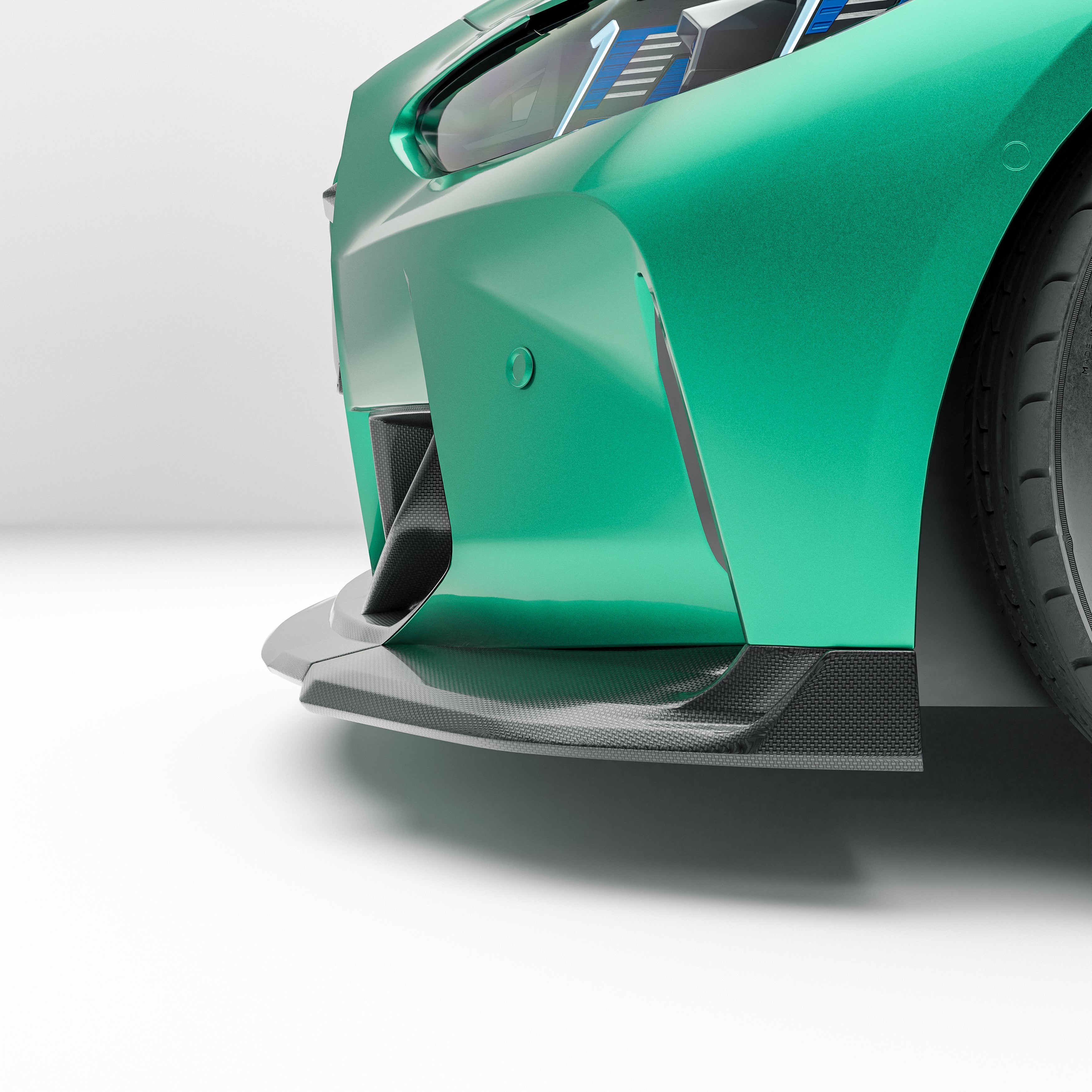 3 Pieces Carbon Fiber Front Lip for BMW G80 G81 M3 G82 G83 M4