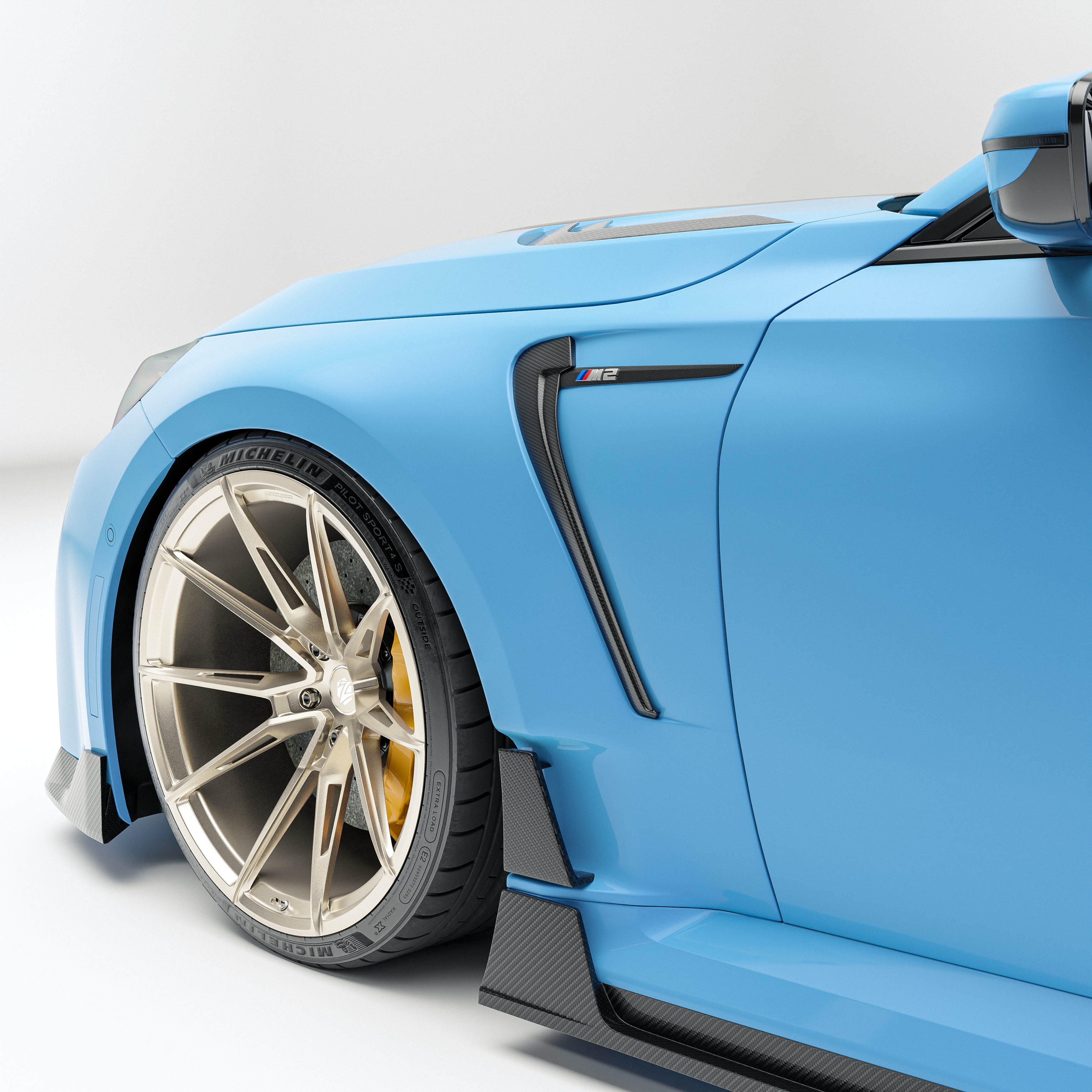 Carbon Fiber Side Fenders for BMW G87 M2