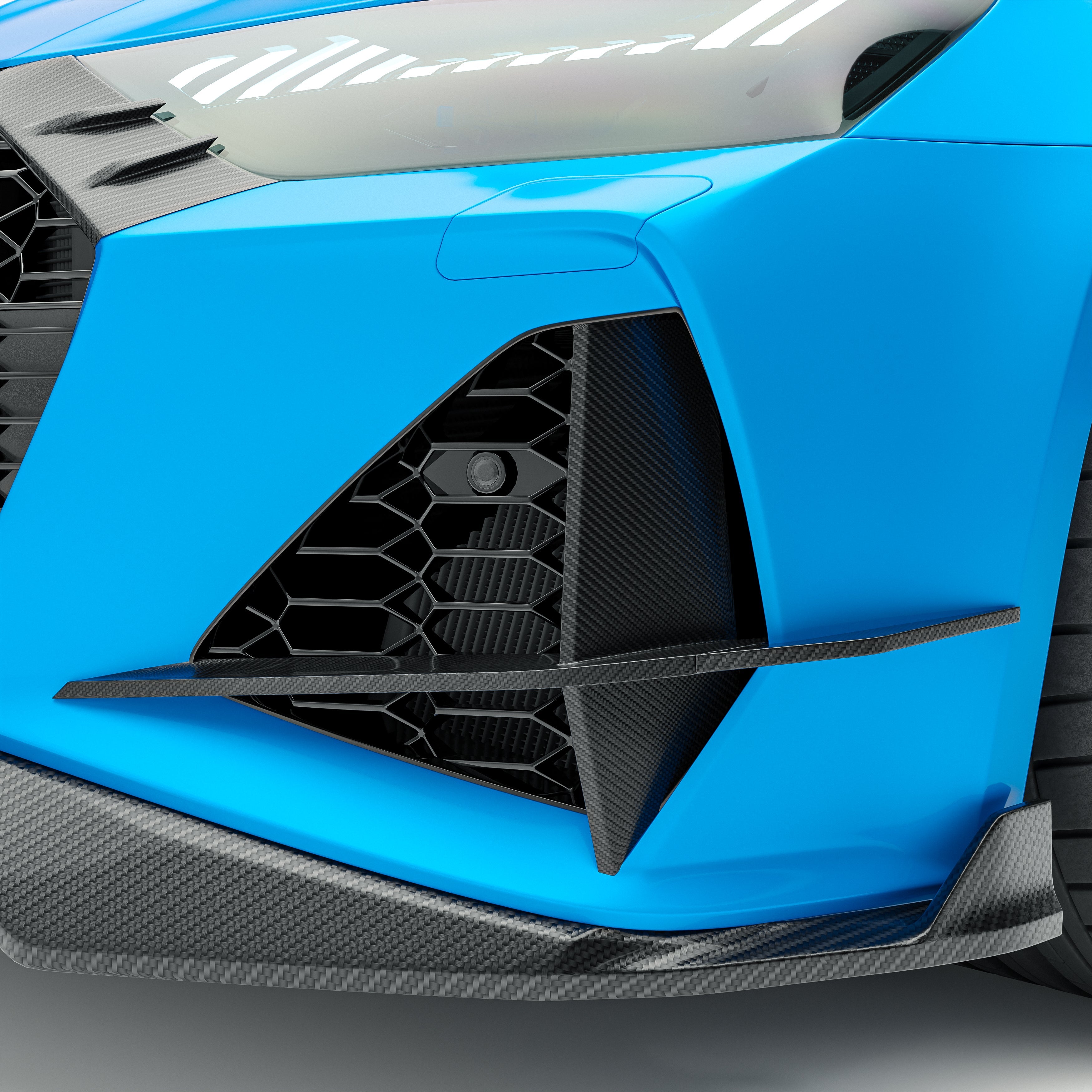 Carbon Fiber Front Bumper Canards for Audi RS6 RS7 C8