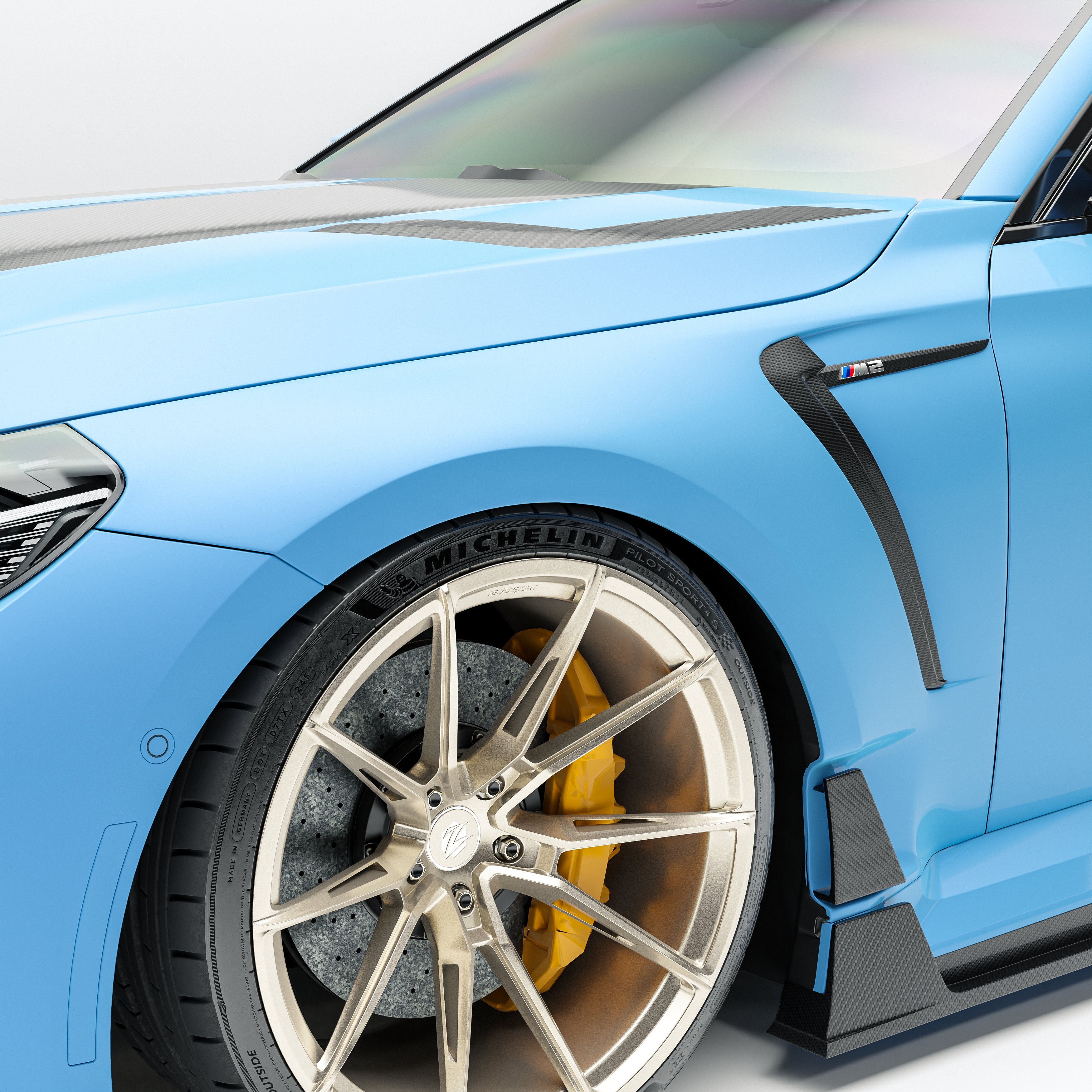 Carbon Fiber Side Fenders for BMW G87 M2