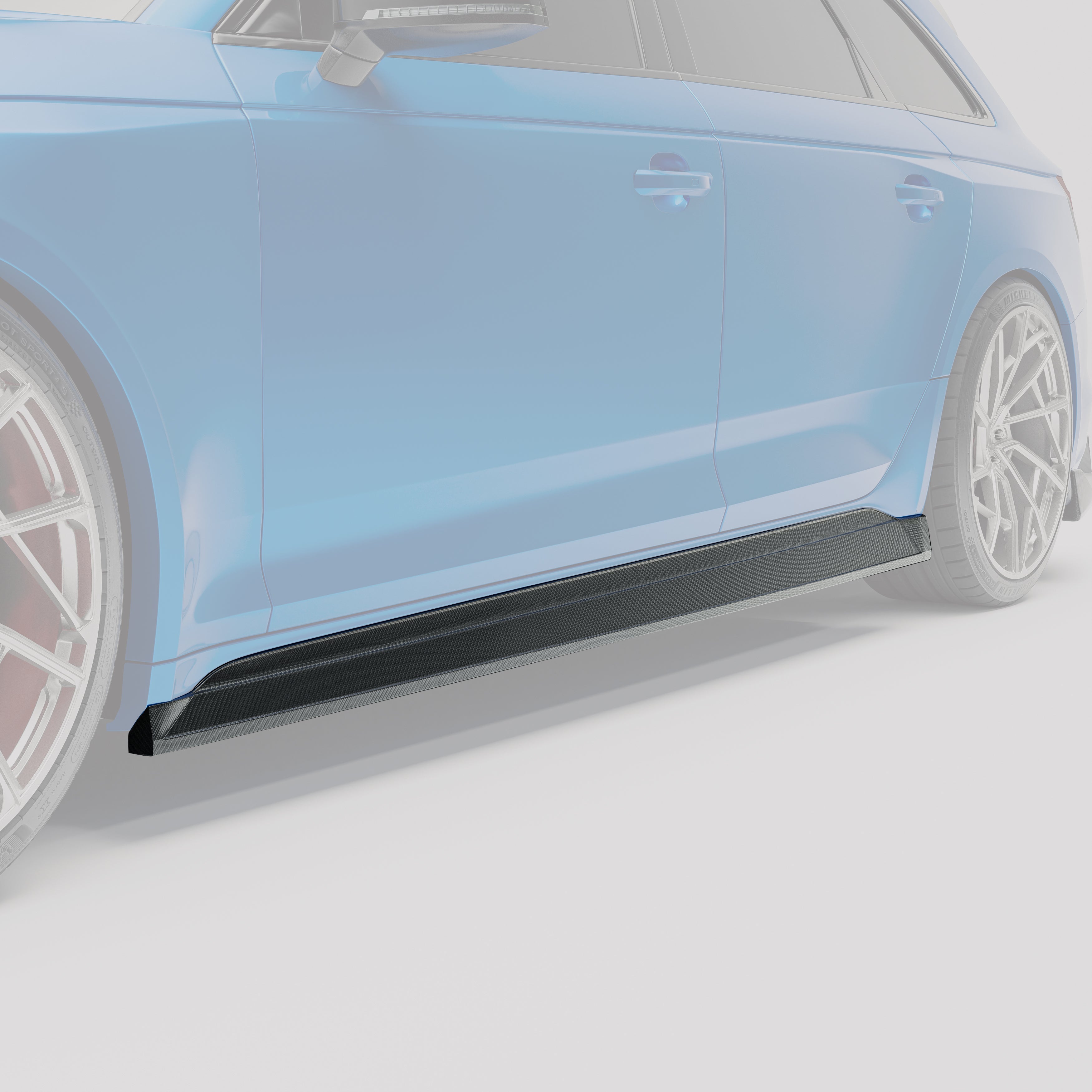 Carbon Fiber Side Skirts for Audi RS4 B9.5 Avant