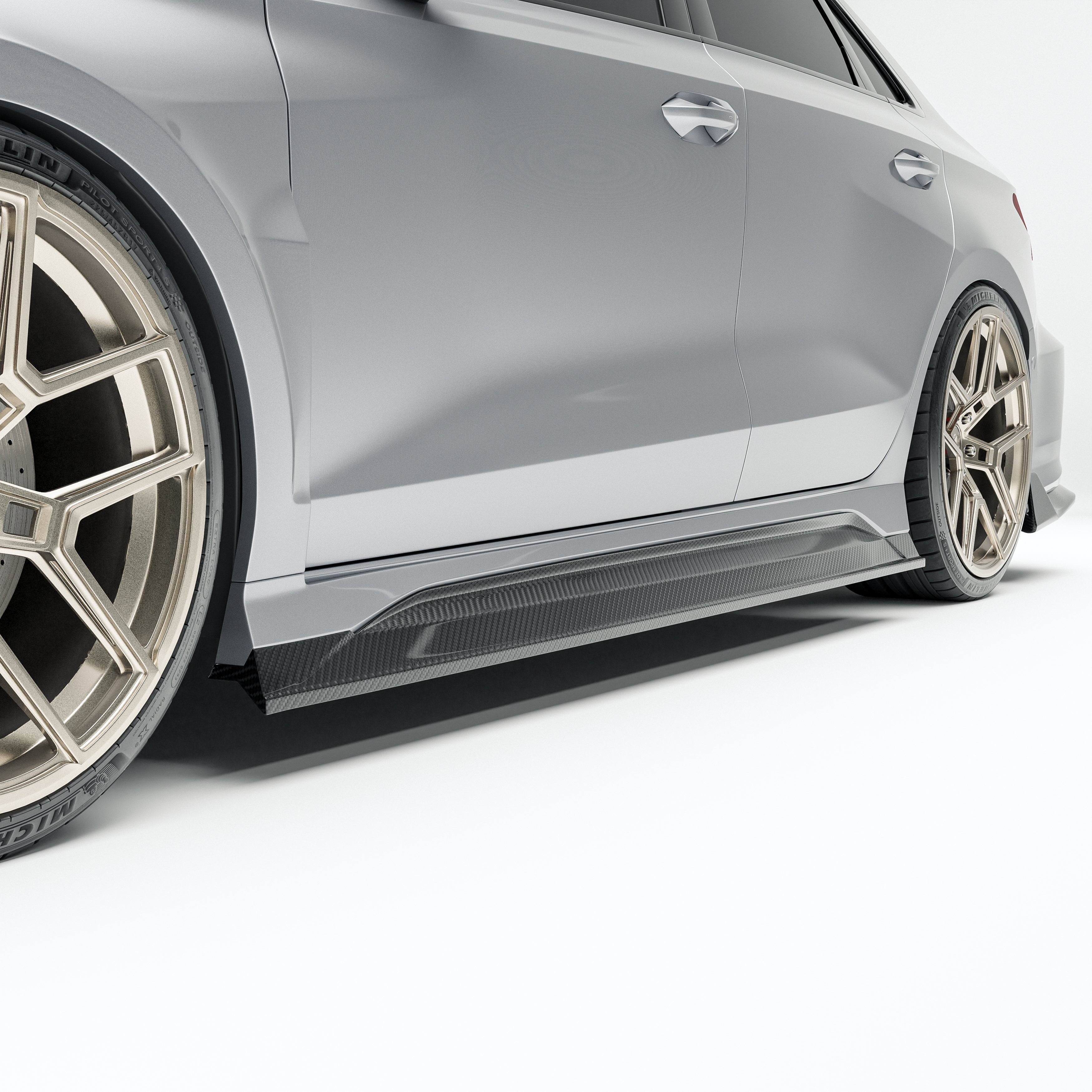 Carbon Fiber Side Skirts for Audi RS3 8Y Sportback 2021-2023