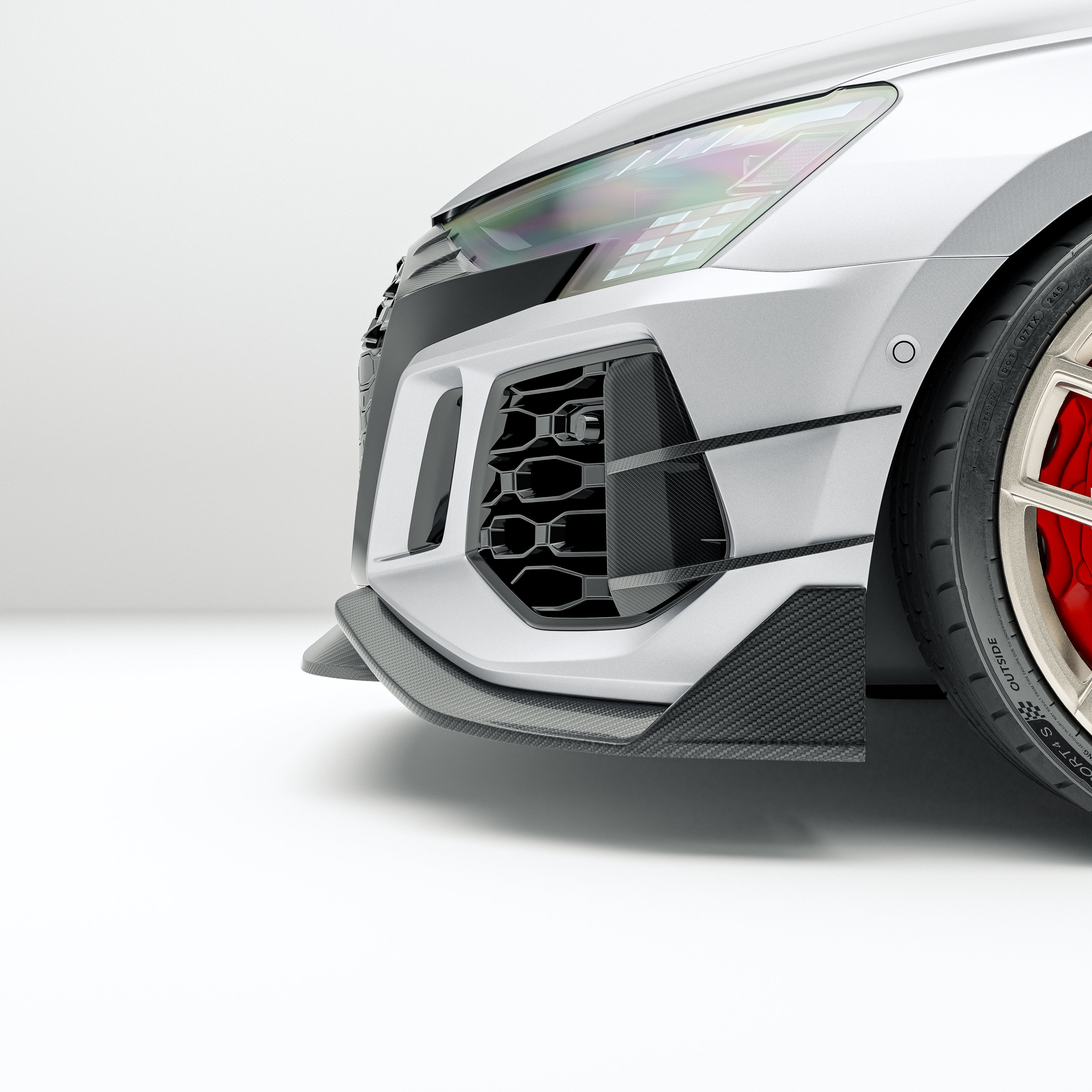 Carbon Fiber Front Bumper Canards for Audi RS3 8Y Sportback 2021-2023
