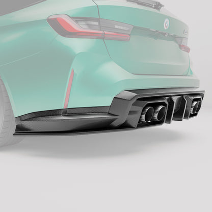 6 Pieces Carbon Fiber Rear Diffuser for BMW G80 G81 M3