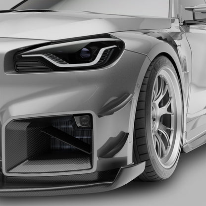 Carbon Fiber Front Bumper Canards for BMW G87 M2