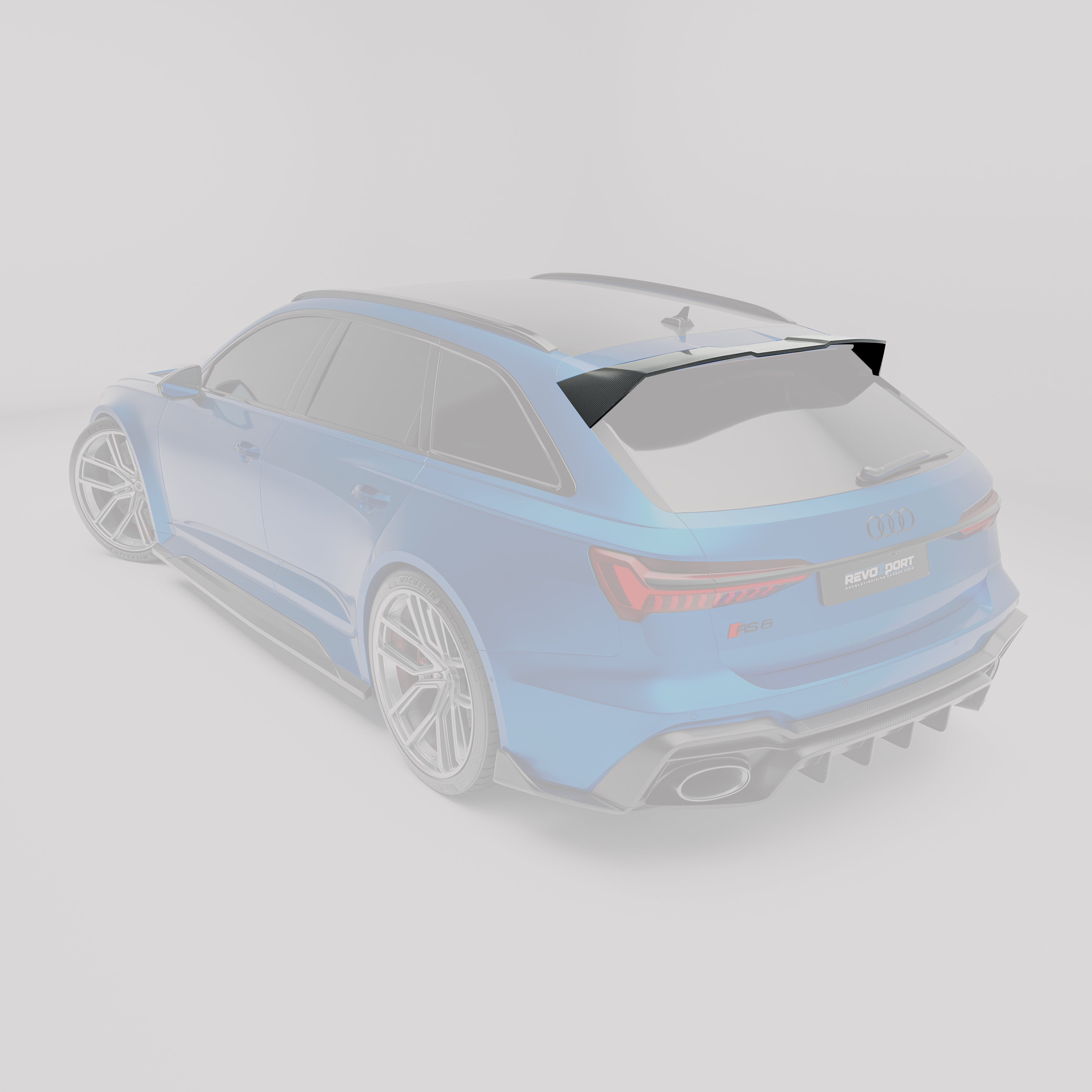 Carbon Fiber Rear Roof Spoiler for Audi RS6 C8
