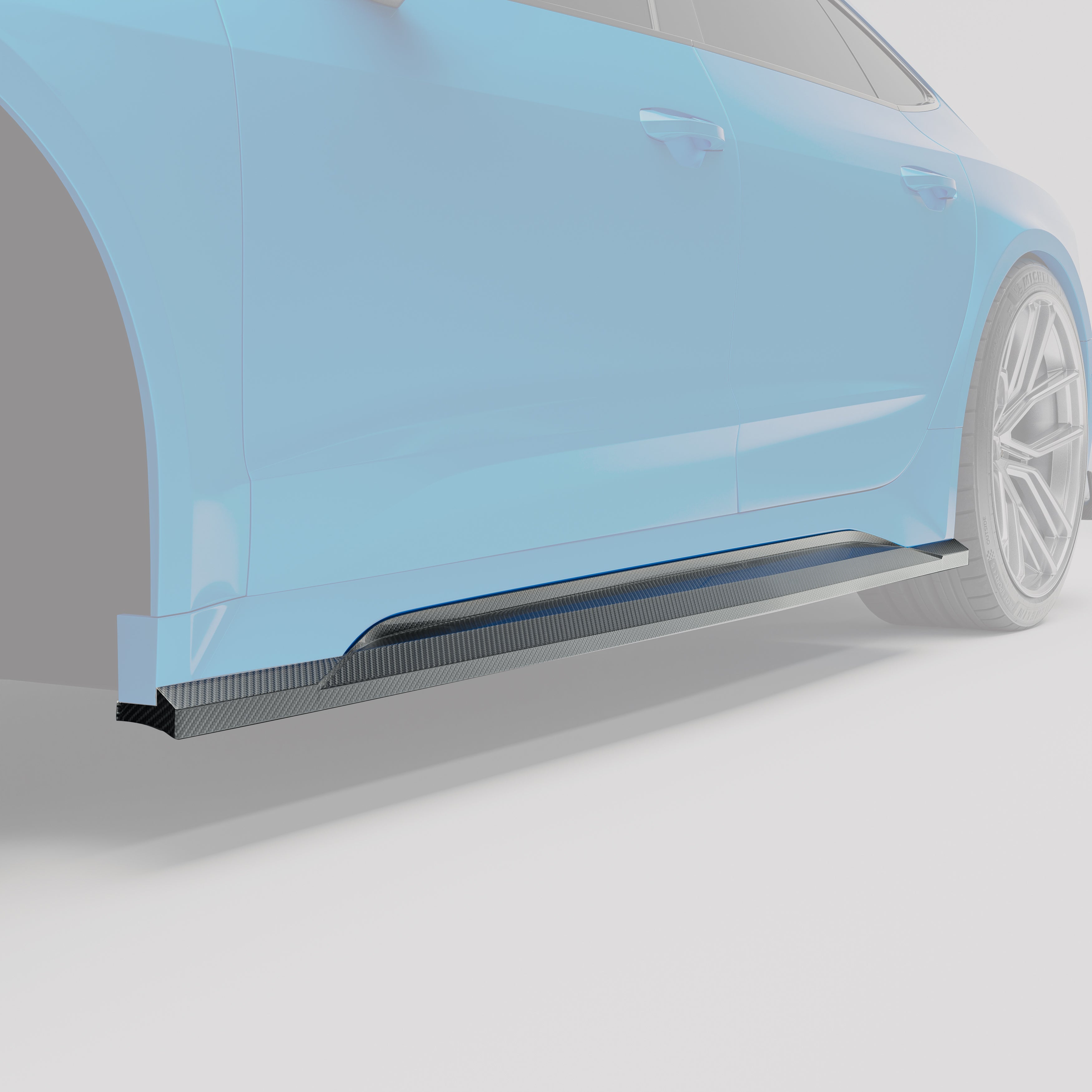 Carbon Fiber Side Skirts for Audi RS6 C8