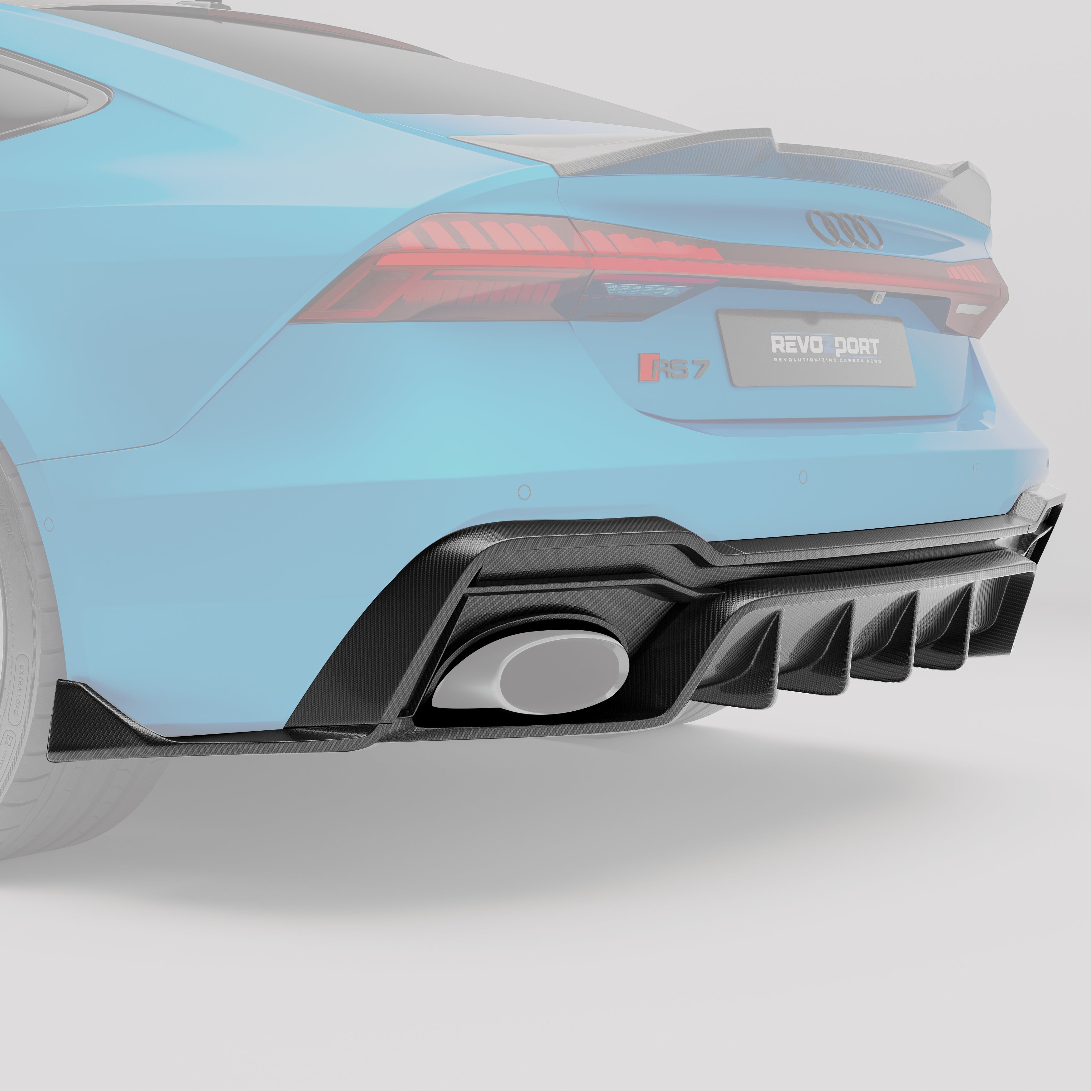 Carbon Fiber Rear Diffuser for Audi RS6 C8